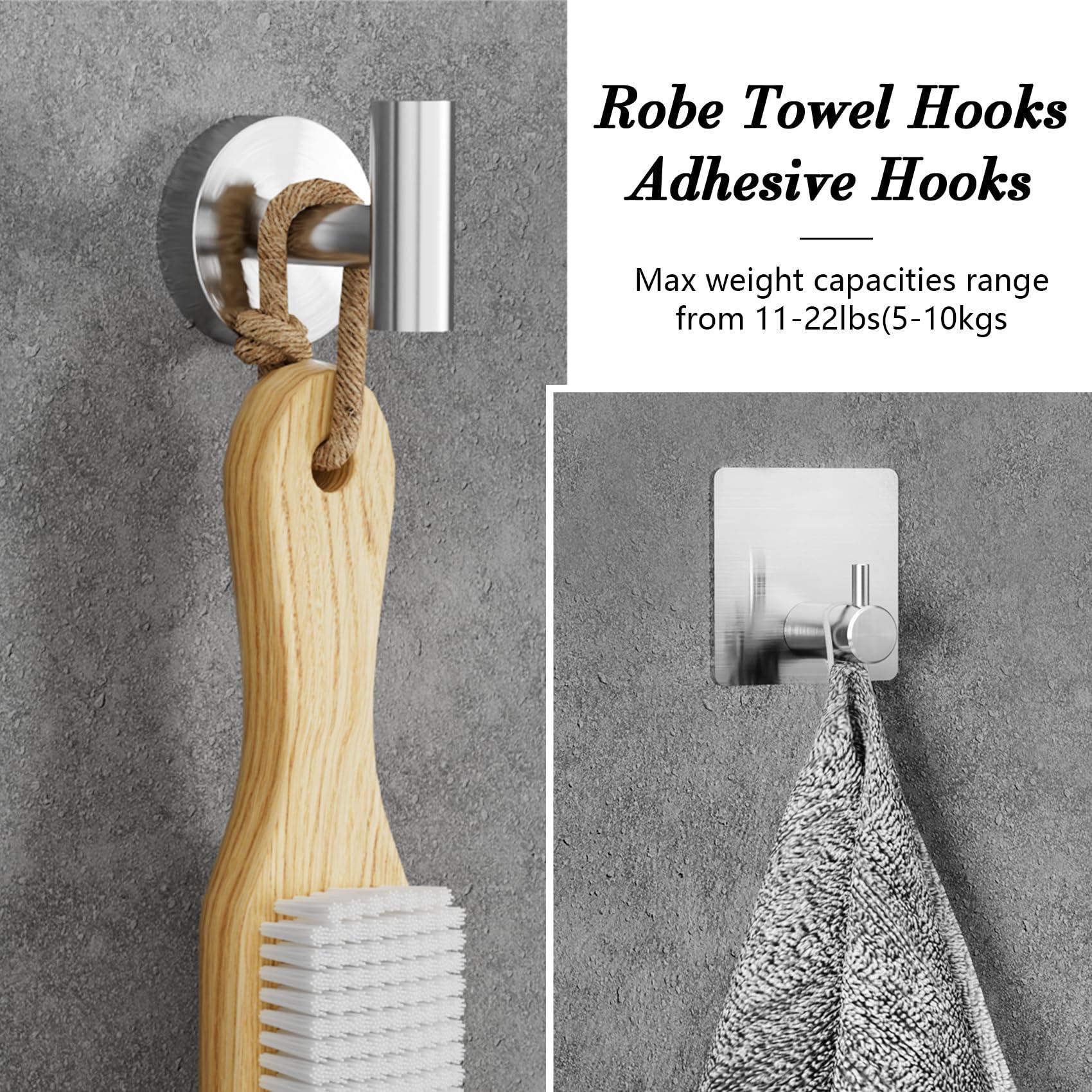 Lckppt 14-Piece Bathroom Hardware Set, Brushed Nickel Stainless Steel, Wall-Mounted Towel Racks - Image 6