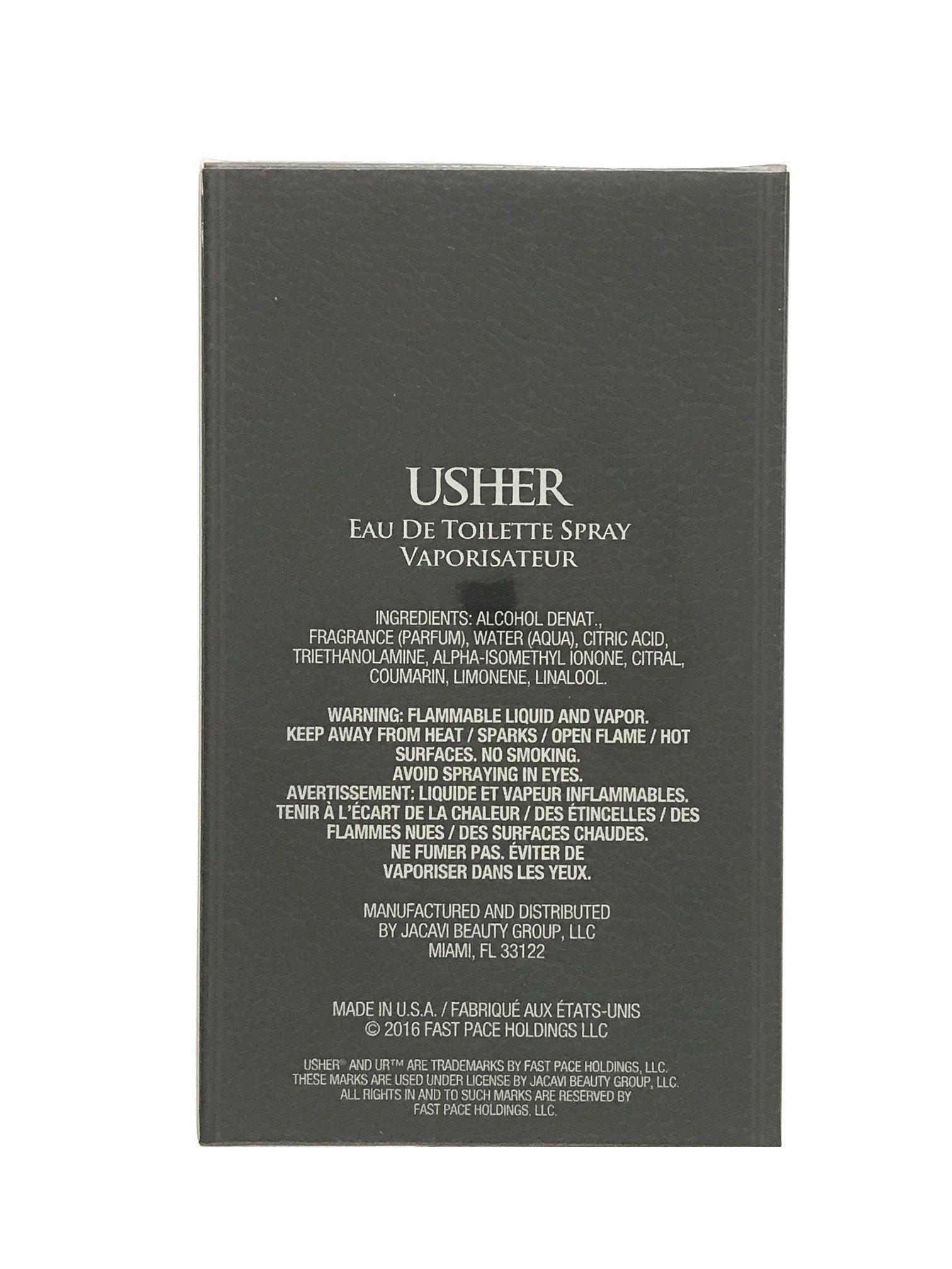 Usher By Usher For Men, Eau De Toilette Spray, 3.4-Ounce - Image 2