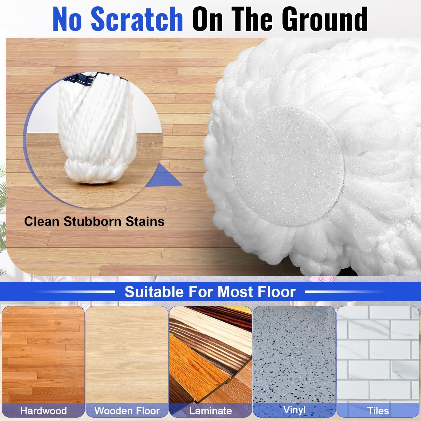 Self Wringing Mop Microfiber Twist Mop for Floor Cleaning, String Wet Floor Mops with Wringer Long Handled for Hardwood Vinyl, Tile, Commercial Household Clean,Safe on All Floors Types - Image 5