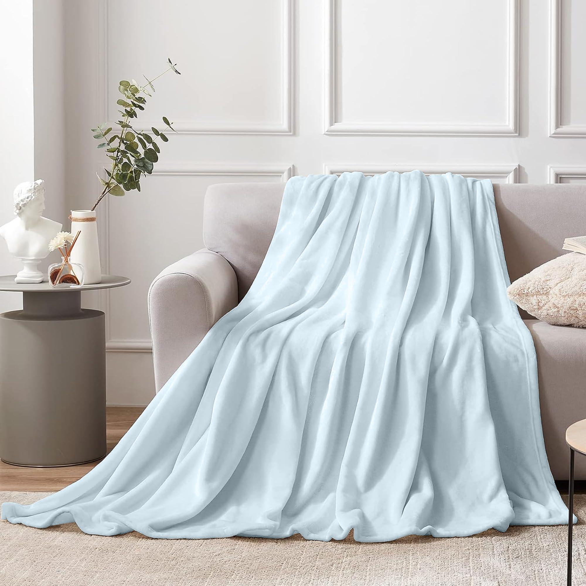 Pet Blanket - Lightweight Breathable Warm Cozy Soft Throw Blanket - Ice Water Blue - 30x40 Inches - Image 2