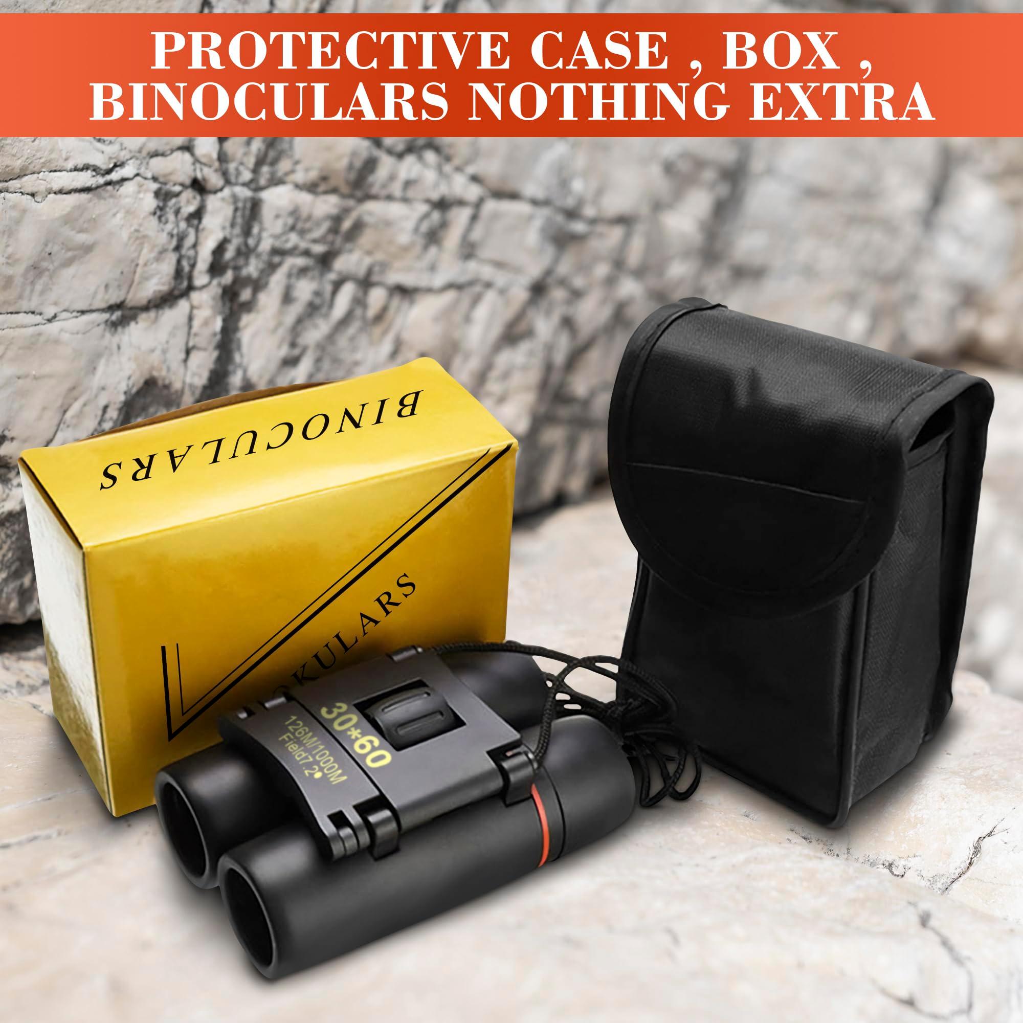 30x60 Travel Binoculars for Bird Watching – Small Binoculars for Adults with 126M/1000M Wide Field of View, 7.2° Angle & Storage Bag – Designed for Hiking, Birdwatching, and Outdoor Adventures - Image 9