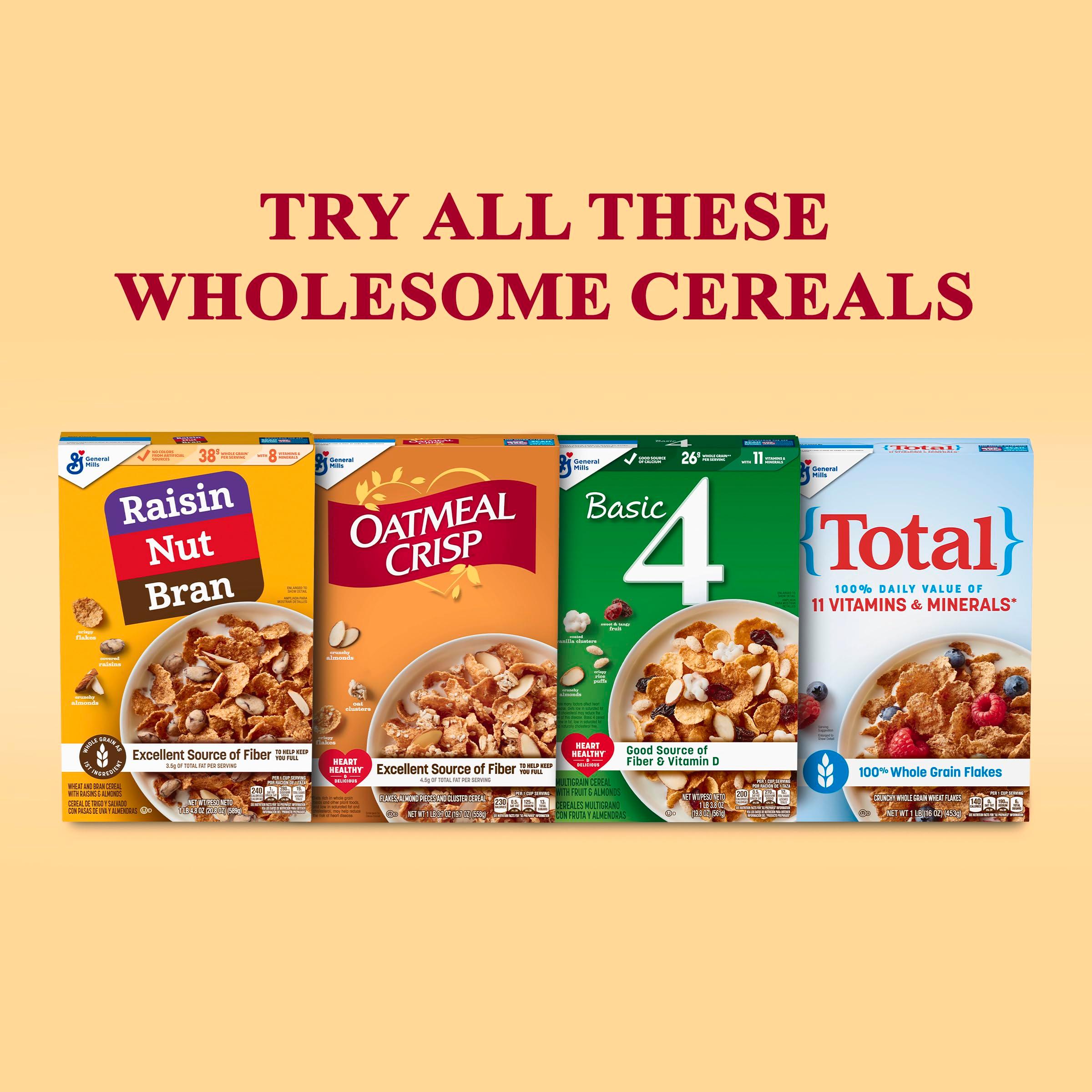 Oatmeal Crisp Heart Healthy Cereal, High Fiber Cereal Made with Whole Grain, 19.7 oz - Image 9