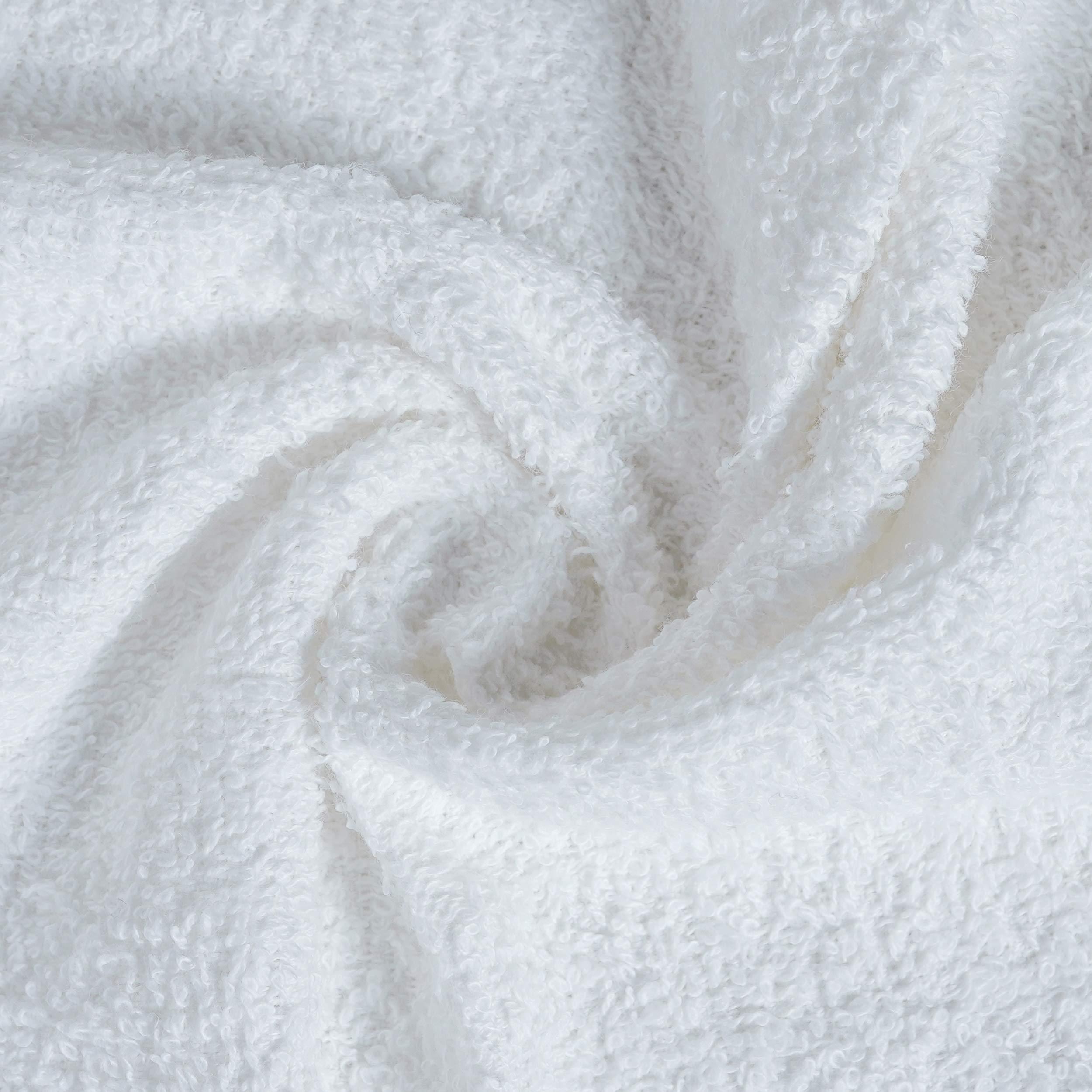 Softolle 100% Cotton Ring Spun Wash Cloths Pack of 24 (12x12 Inches)– Bulk Pack of Washcloths – Wash Cloth for Face, Highly Absorbent, Soft and Face Towels (White) - Image 4