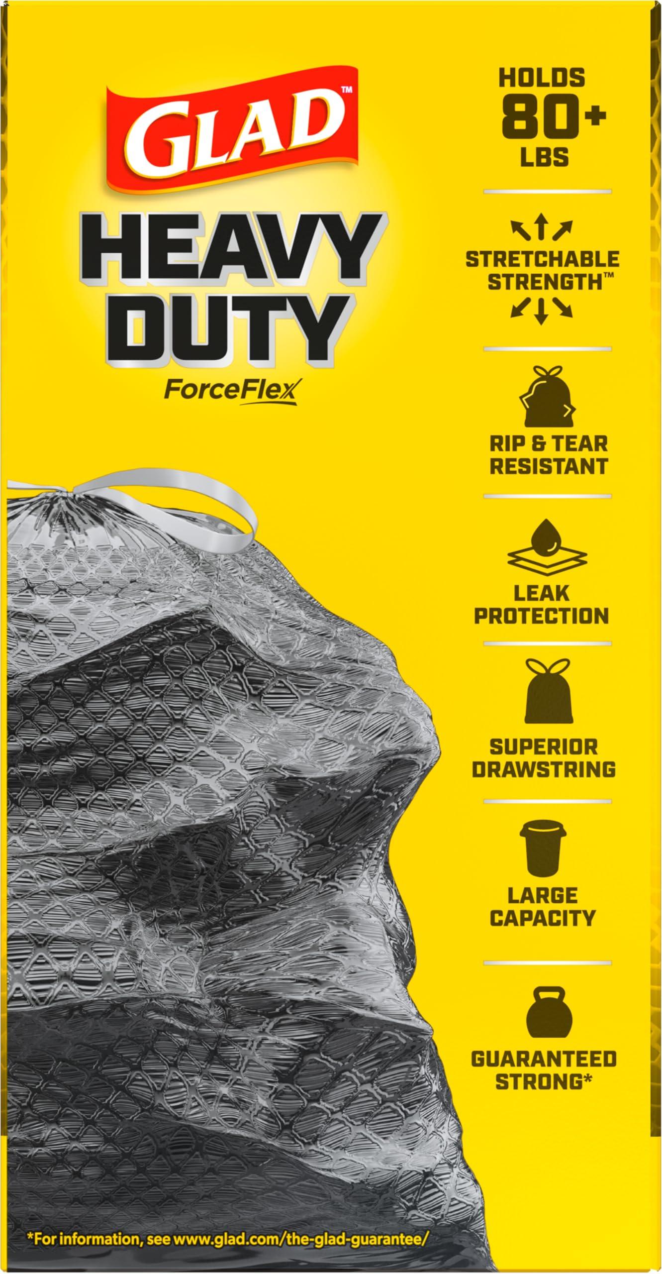 Glad ForceFlex Heavy Duty Large Drawstring Trash Bags, Hold 80+ lb, 30 Gal, 50 Ct (Package May Vary) - Image 12
