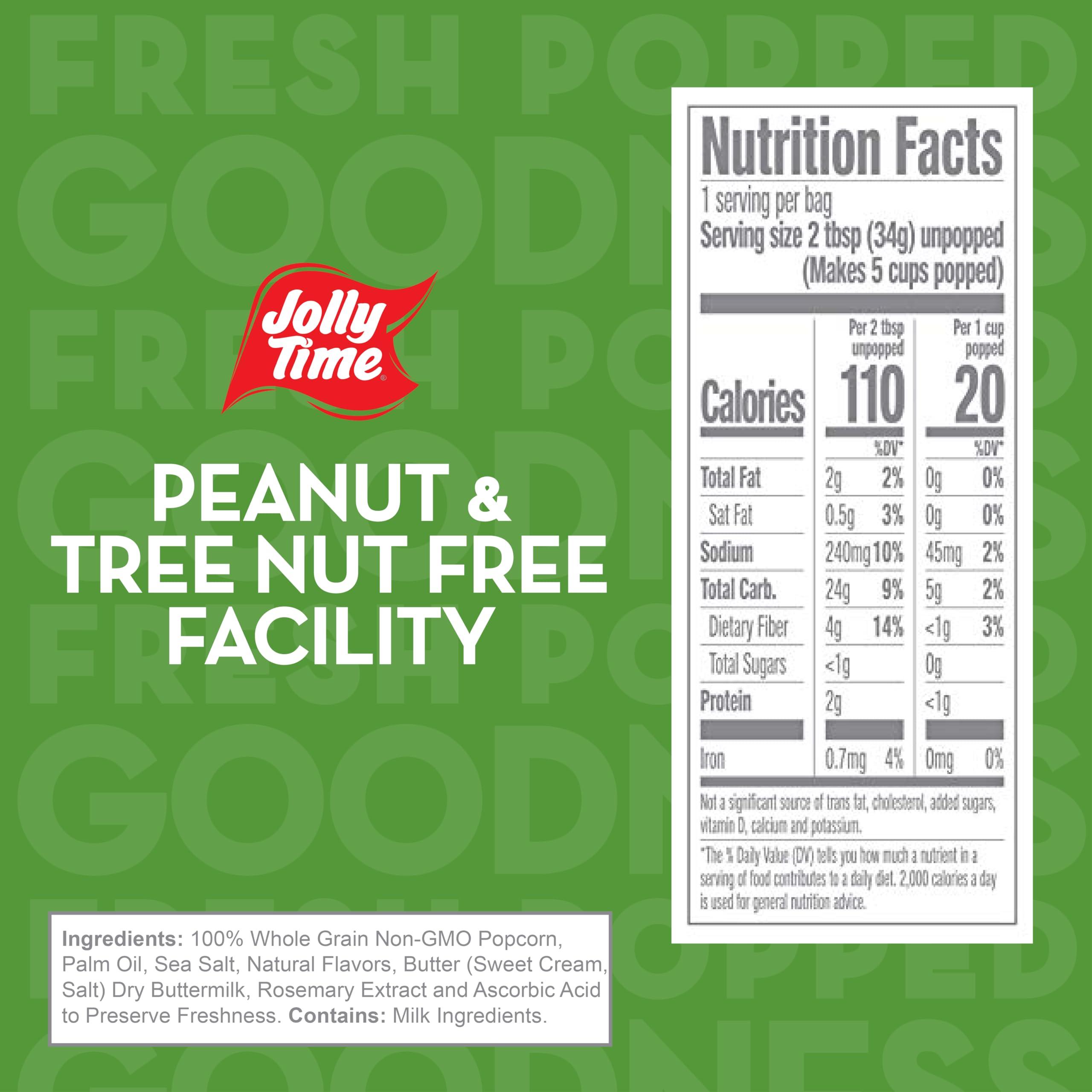 Jolly Time Healthy Pop Microwave Popcorn, 1.2oz Personal Bag, 10 Bags Per Carton (Healthy Pop 100's - Butter & Sea Salt,1.2 Ounce (Pack of 30)) - Image 2