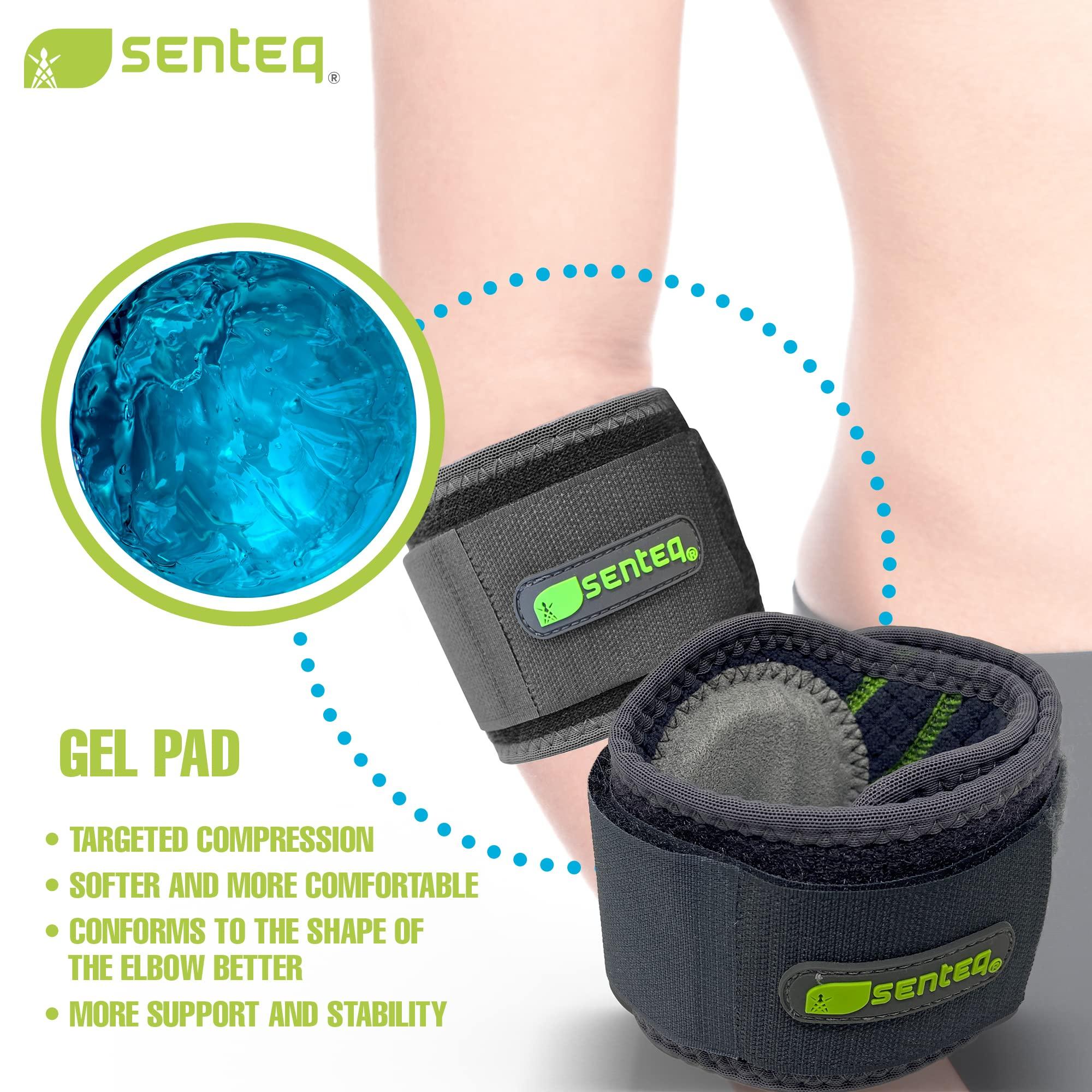 SENTEQ Elbow Brace Support Strap - Forearm Compression Sleeve, Tennis Elbow Brace for Men and Women, Fit Wrap Band for Weightlifting, Tennis, Golf Pressure Relief & Sports Injury Recovery, 1ct, 1-Pack - Image 8