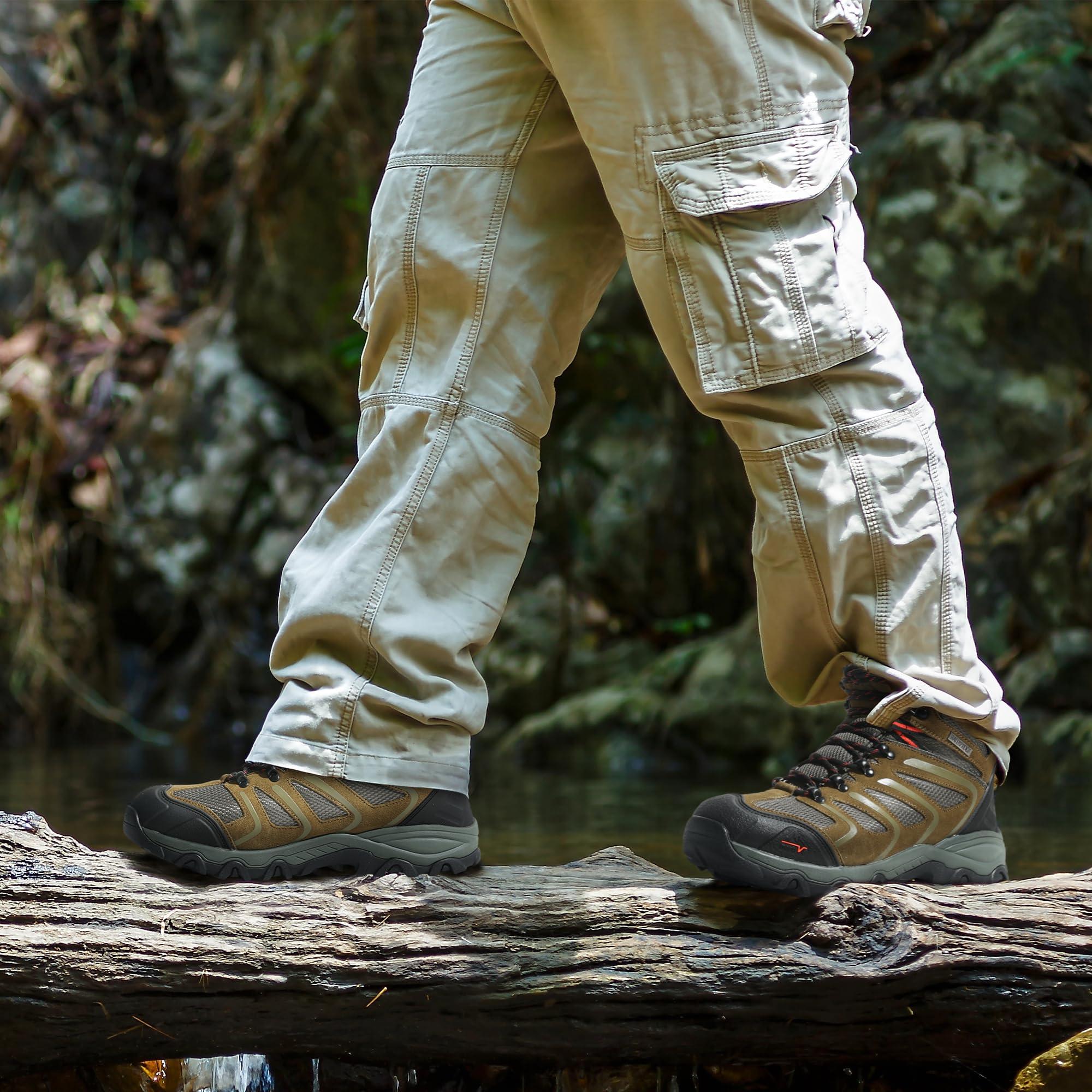 NORTIV 8 Men's Ankle High Waterproof Hiking Boots Outdoor Lightweight Shoes Trekking Trails Armadillo - Image 6