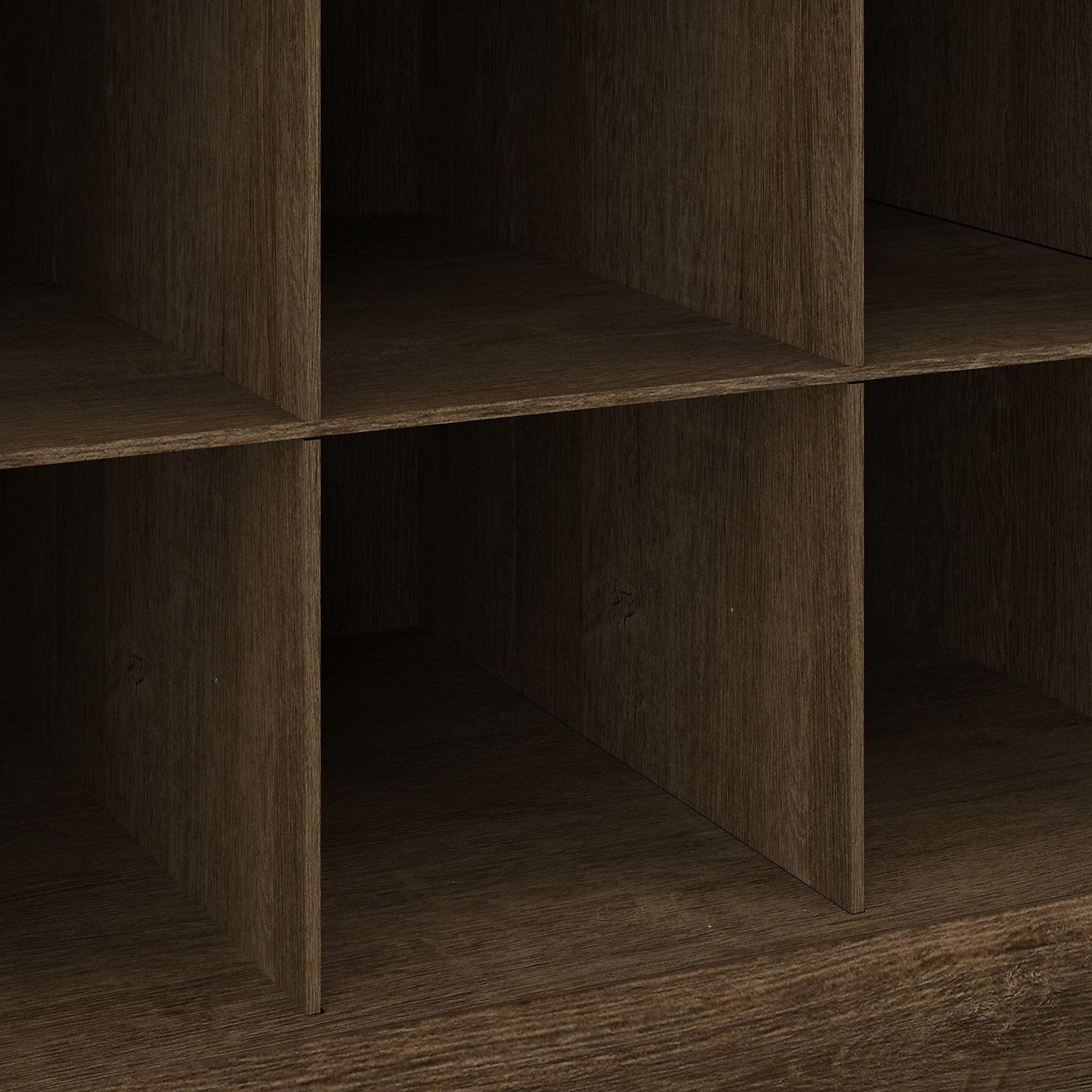 Bush Furniture Woodland 40W Hall Tree and Shoe Storage Bench with Shelves in Ash Brown, Cubbies and Coat Hooks for Foyer, Mudroom, or Entryway - Image 7