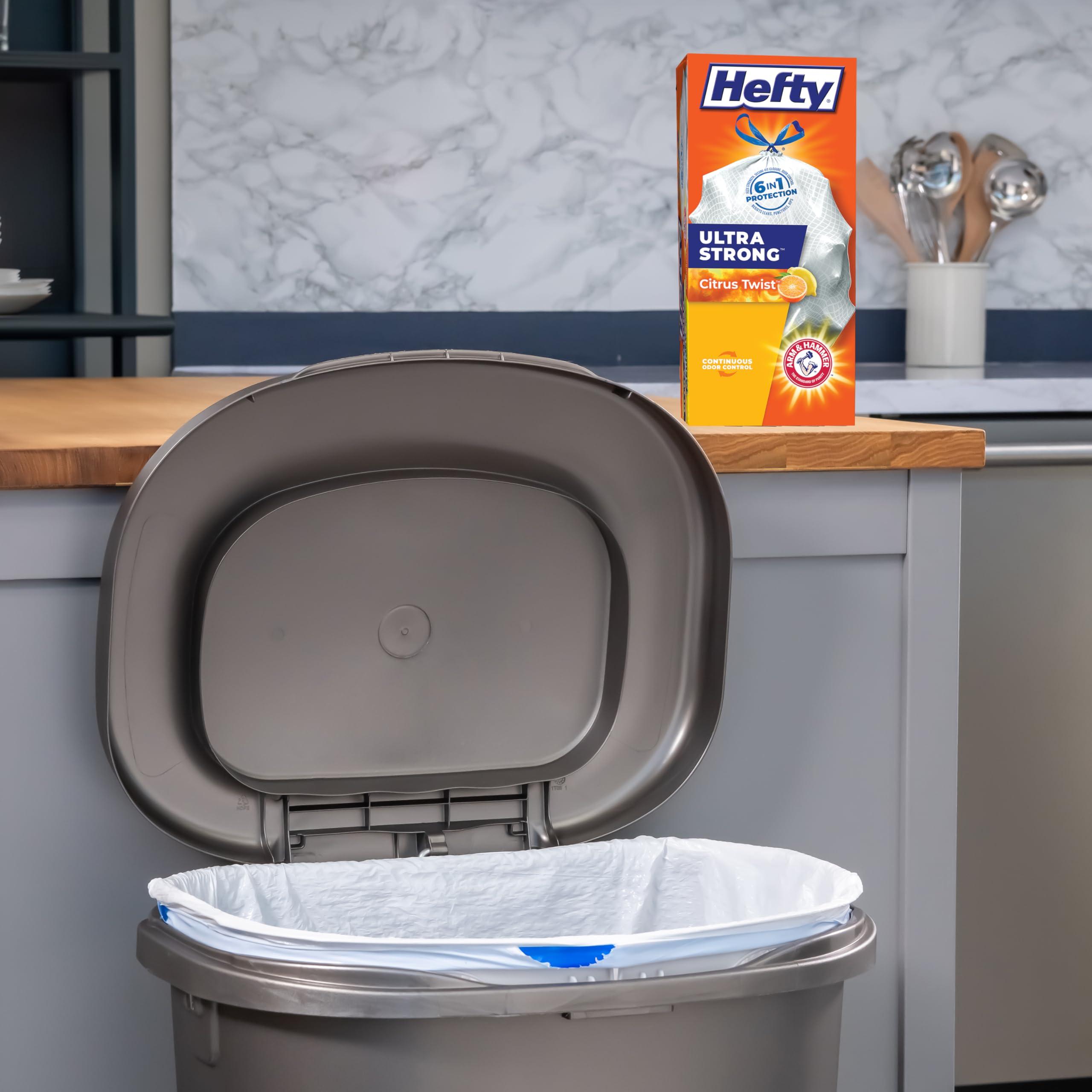 Hefty Ultra Strong Tall Kitchen Trash Bags, Citrus Twist Scent, 13 Gallon, 40 Count - Image 2