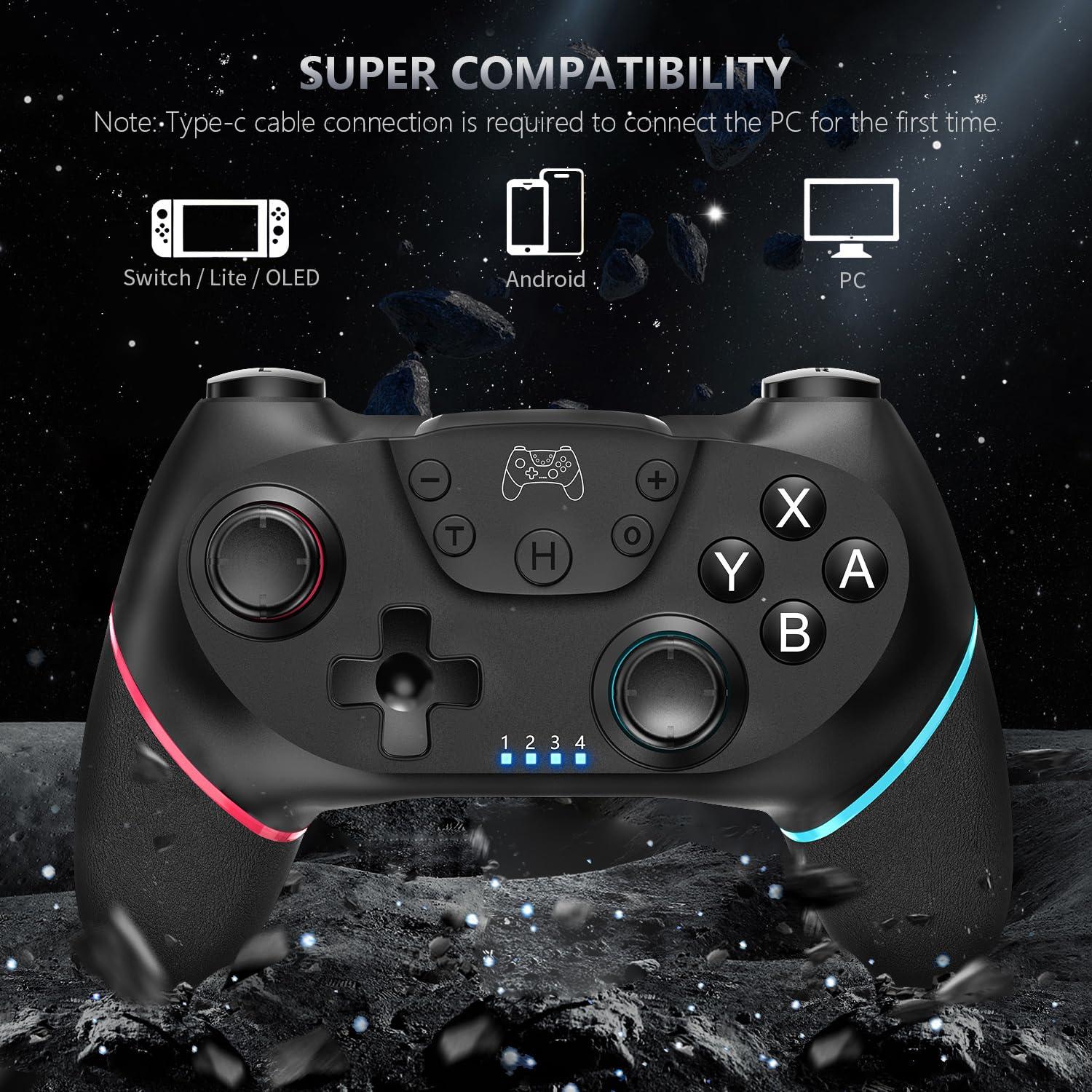ASTARRY Switch Controller Wireless Switch Pro Controller Compatible with Switch/Switch Lite/Switch OLED Programmable Remote Gamepad Joystick with Wake-up and Turbo（Upgraded Version） - Image 2