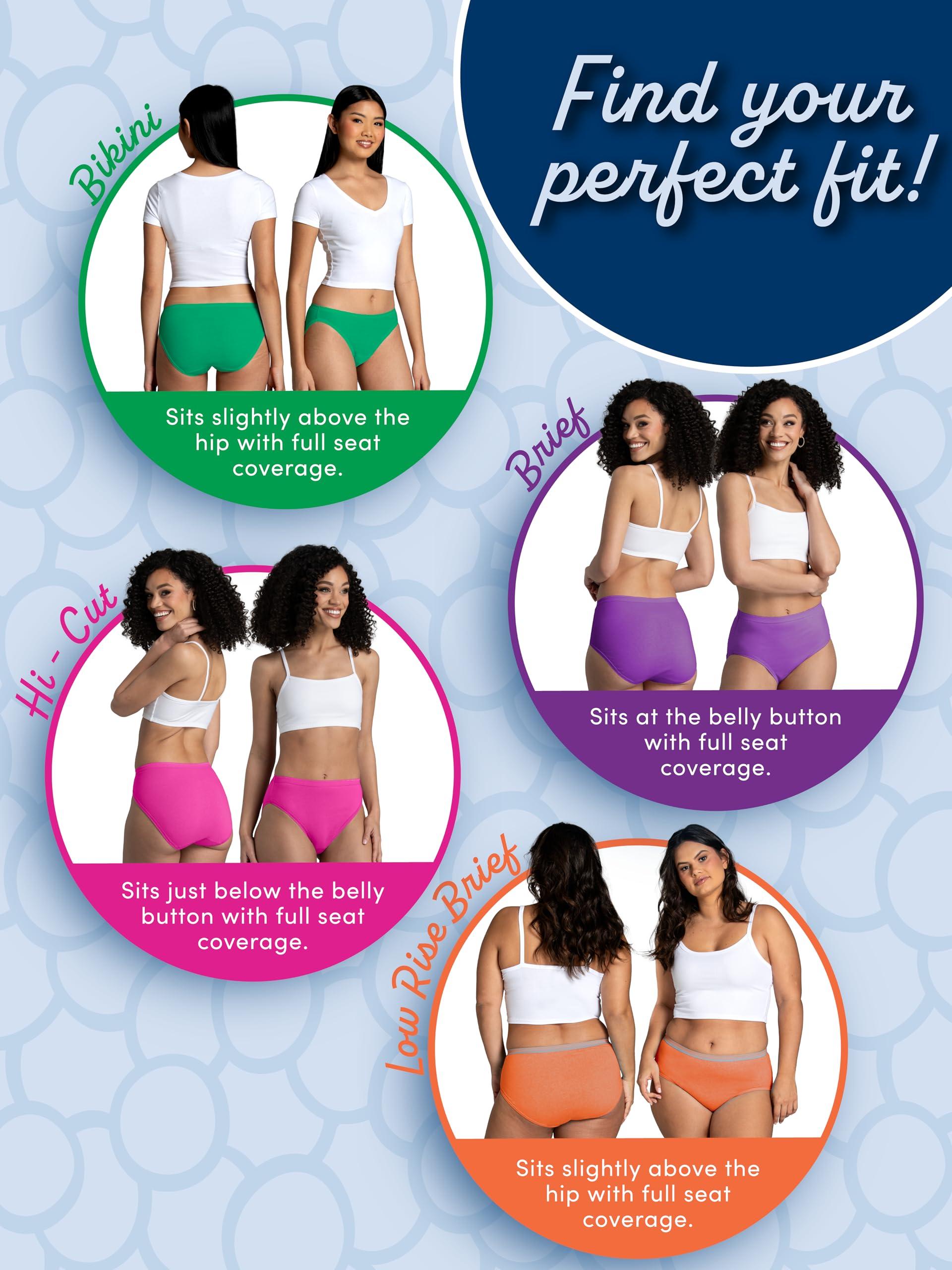 Fruit of the Loom Women's Eversoft Cotton Underwear Multipacks, Tag Free & Breathable, Available in Plus Size - Image 7