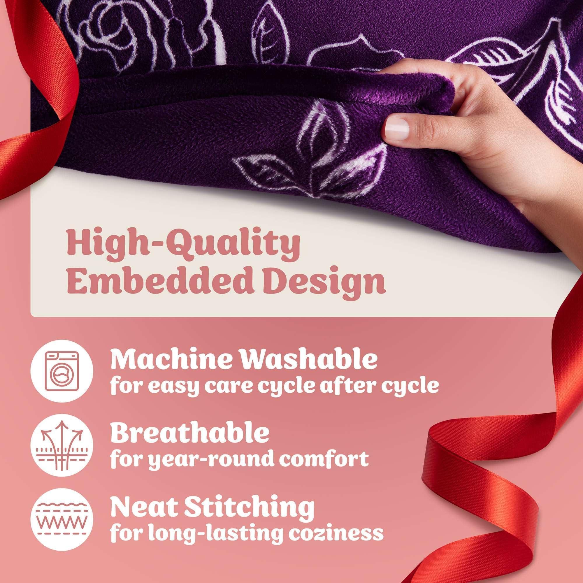 Birthday Gifts for Mom from Daughter-Soft Purple Blanket with Meaningful Words, Sentimental Gift for Women, Cozy Fleece Throw for Mom’s Birthday or Special Occasions - Image 7