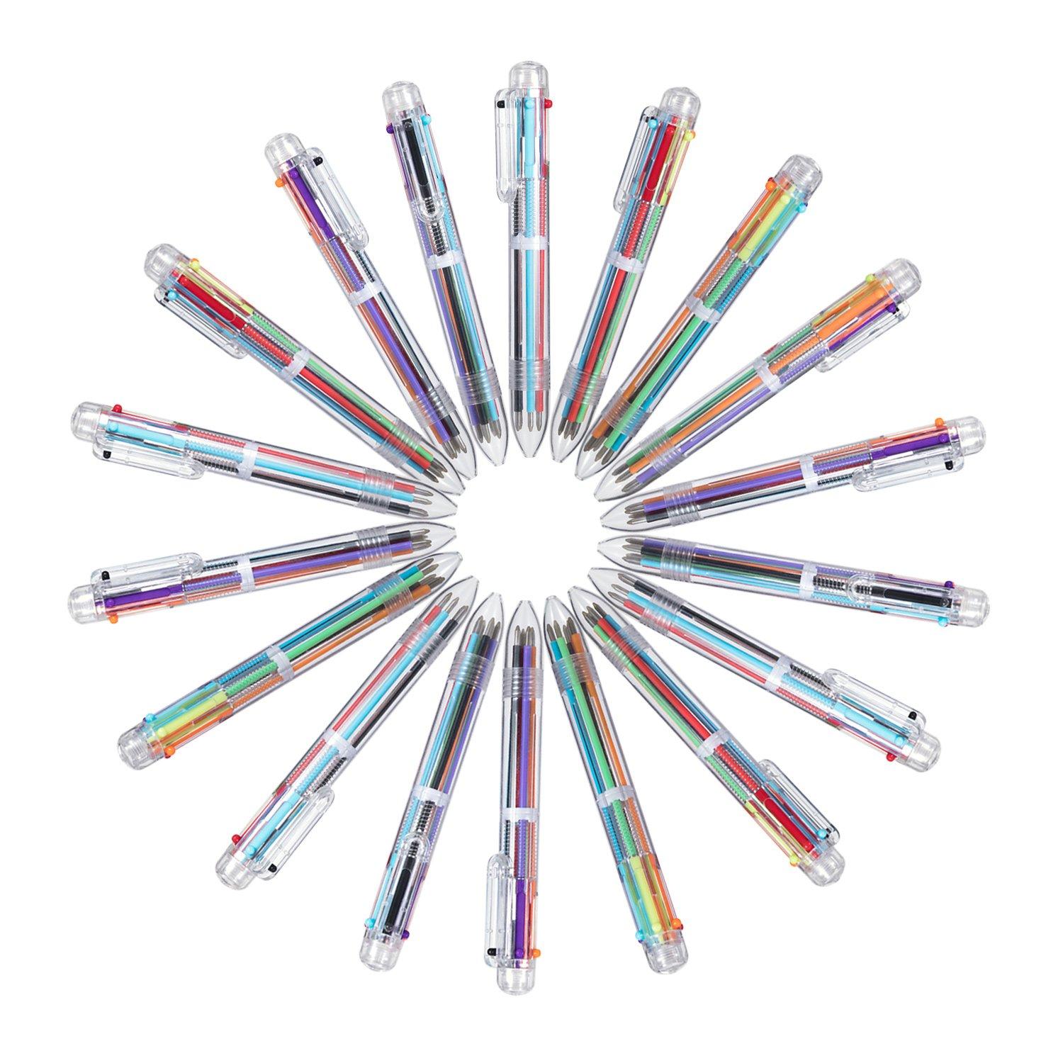favide 22 Pack 0.5mm 6-in-1 Multicolor Ballpoint Pen,6-Color Retractable Ballpoint Pens for Office School Supplies Students Children Gift,Kids Party Favors - Image 7
