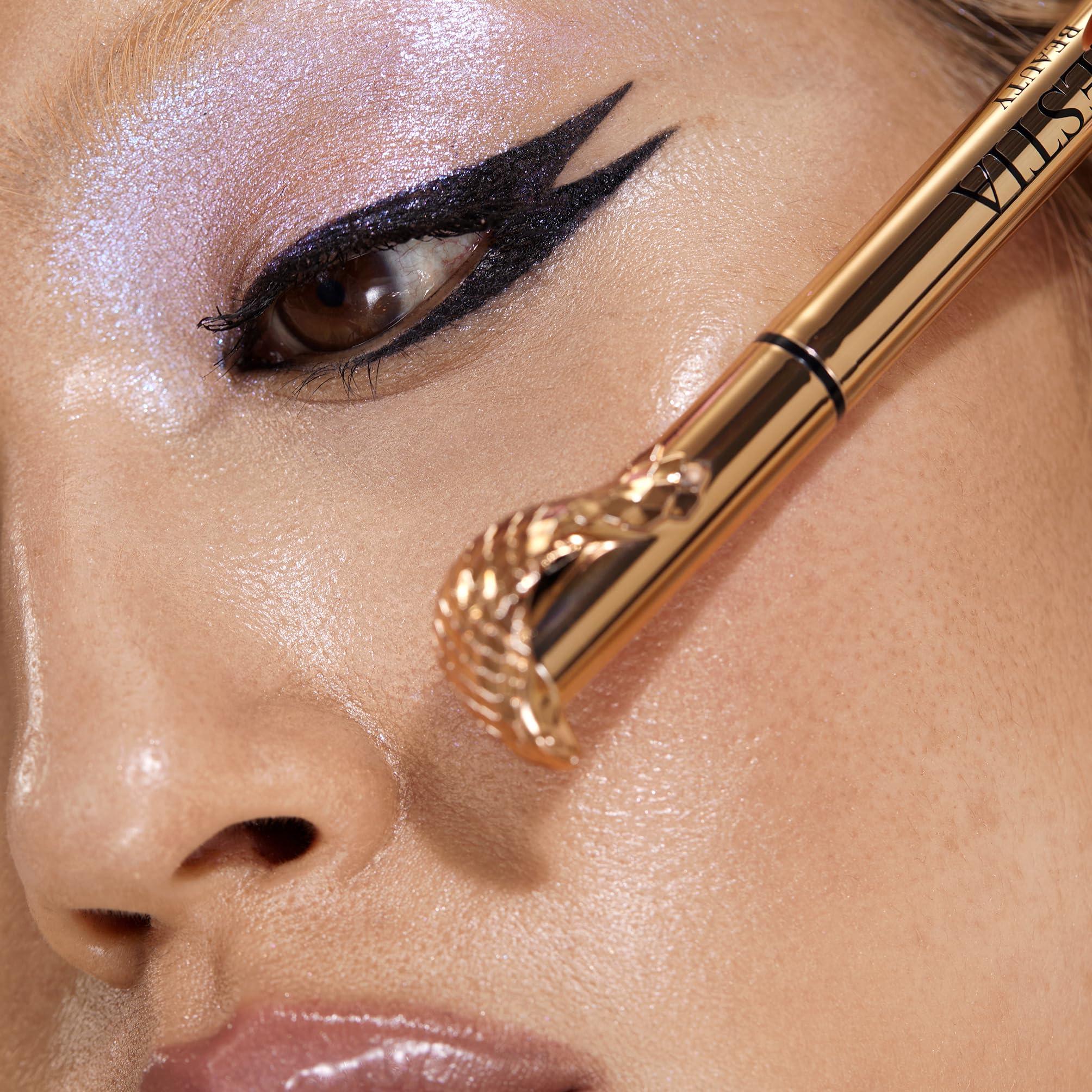 SELESTIA BEAUTY Black Liquid Eyeliner Pencil Queen Cobra – Long-Lasting & Waterproof – Quick-Drying, No Flaking – Thin Applicator & Intense Color – 0.016 fl.oz - Image 3