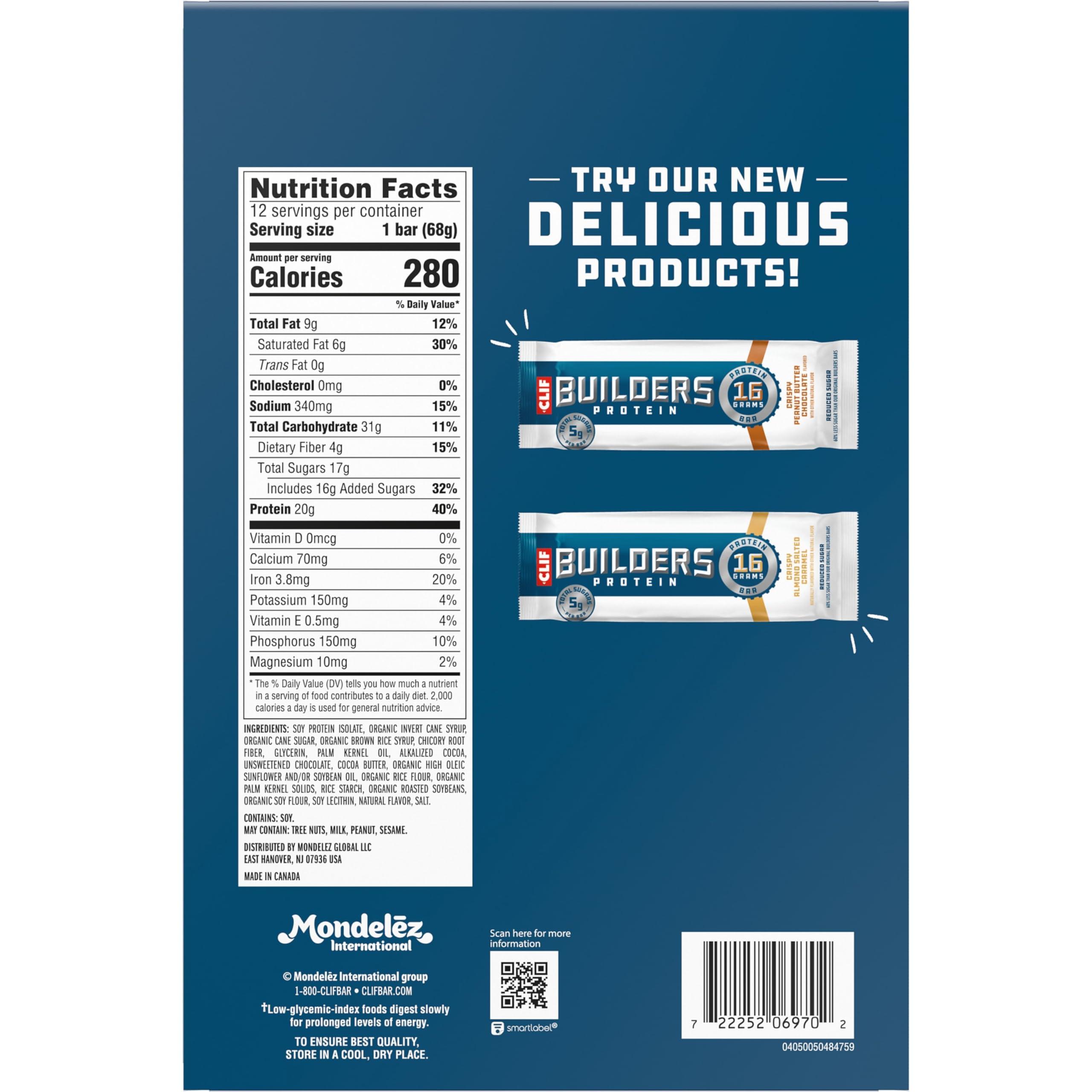 CLIF BUILDERS Protein Bars - OREO-Flavored - 20g Plant Based Protein - Gluten Free - Non-GMO - Low Glycemic - No Artificial Sweeteners - 2.4 oz. (12 Pack) - Image 3