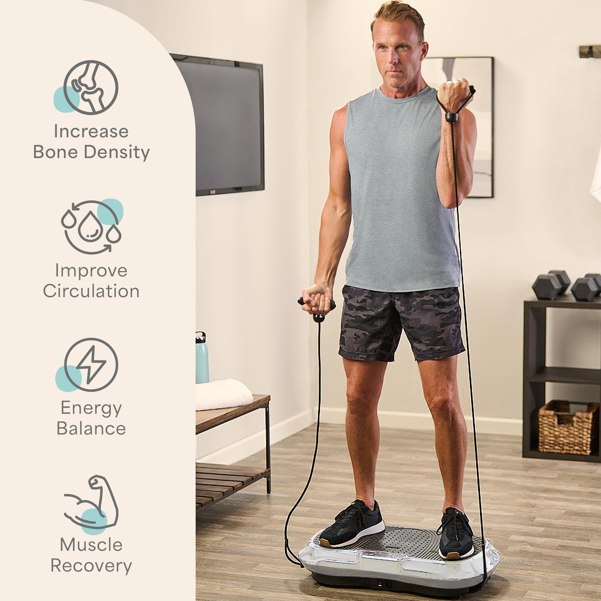 Lifepro Waver Vibration Plate Exercise Machine – High-Intensity Vibration for Muscle Activation, Full-Body Workout Vibrating Platform with Loop Bands, Fitness Equipment for Strength Toning & Fat Loss - Image 3
