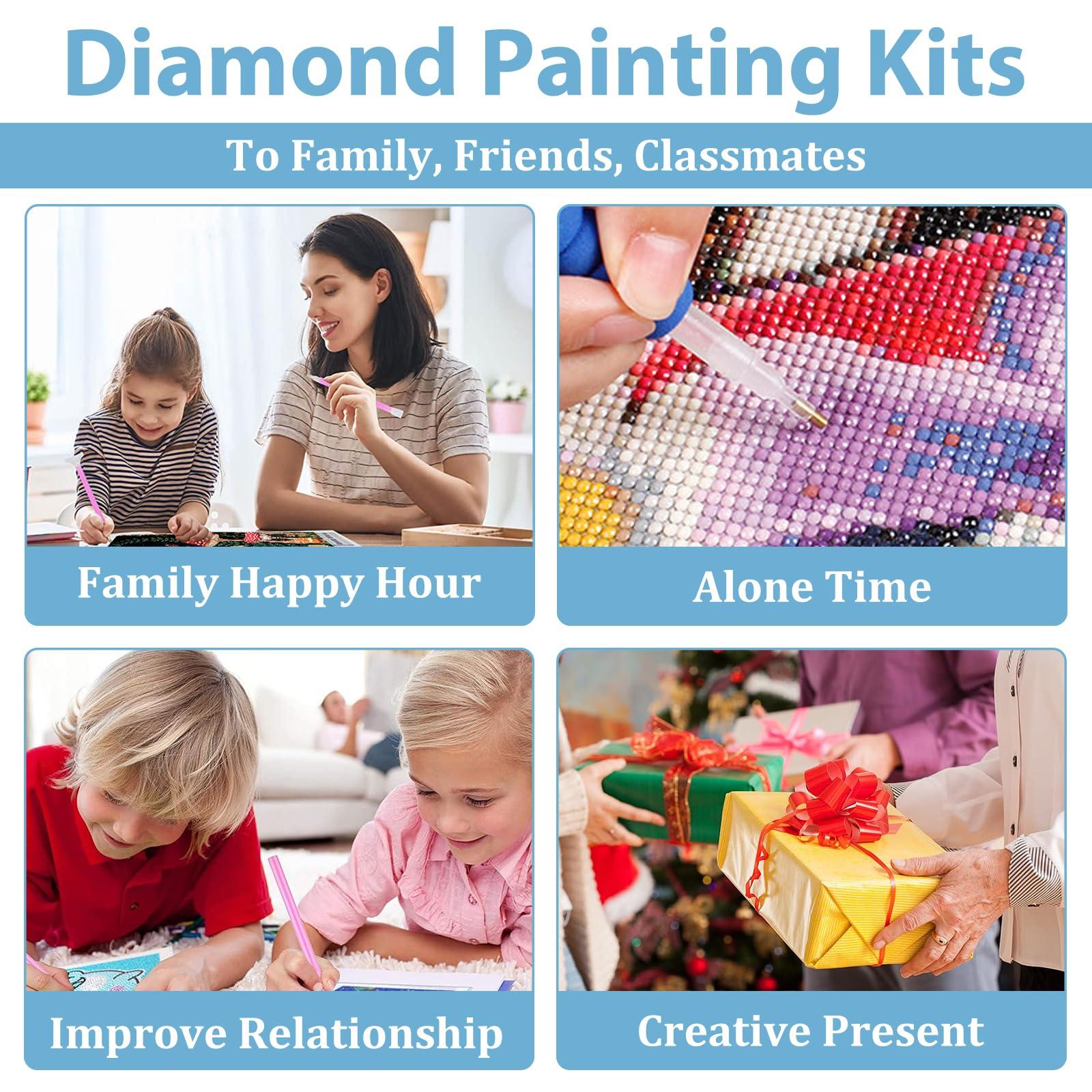 hkejoi Bear Diamond Art Kits for Adults, Bear Diamond Painting Kits for Adults Beginners, DIY Diamond Art Kits, Animal Gem Art for Gift Home Decoration 14’’W x 14''L - Image 6