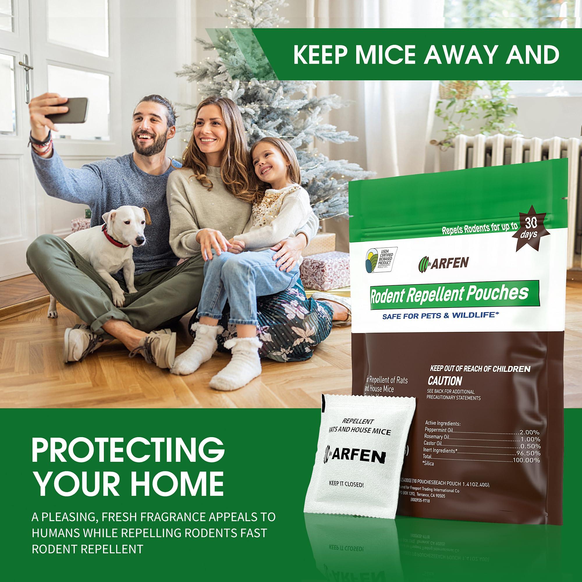 ARFEN Rodent Repellent Pouches, Peppermint Oil, All Natural, Plant Powered, Repel Mice and Rat, Squirrels, Mouse Repellent, Keep Mice Out from Indoor/Car/RV/Boat/Garage/Cabin,10 Pouches - Image 4