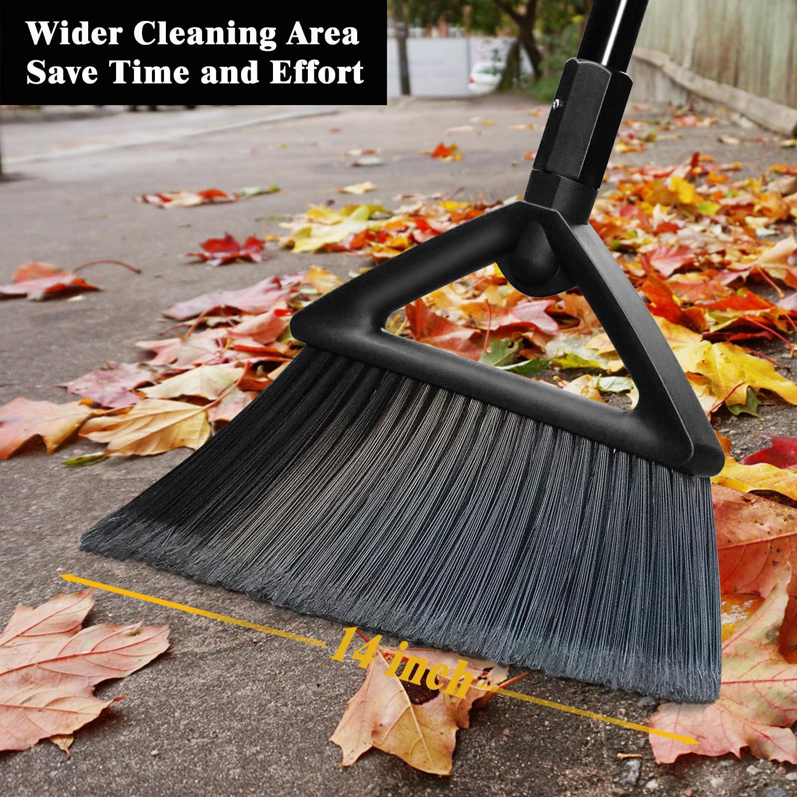 PUTNATRUE Outdoor Angle Broom Indoor,Upgraded Heavy Duty Commercial Brooms,Black Broom for Sweeping House,Restaurant,Kitchen,Garage,Courtyard - Image 3