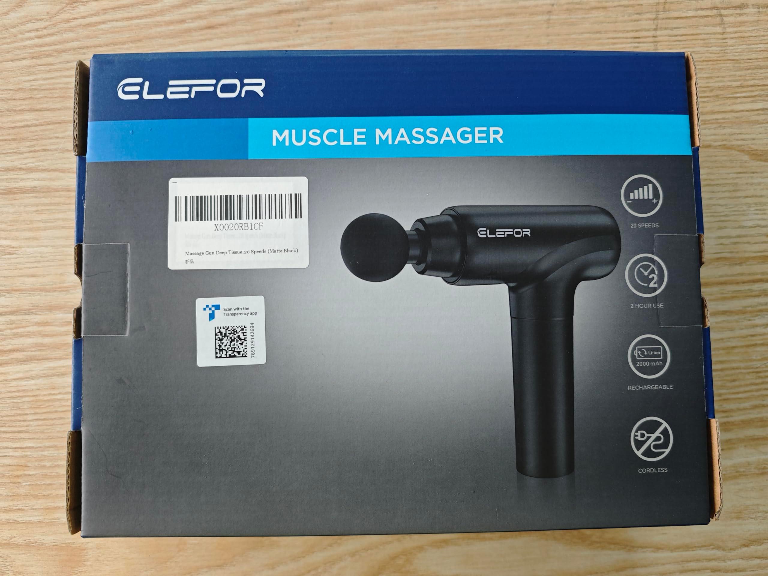 Massage Gun Deep Tissue,Percussion Back Massager Gun for Athletes Muscle Massage Gun for Pain Relief with 8 Massage Heads & 20 Speeds (Matte Black) - Image 10