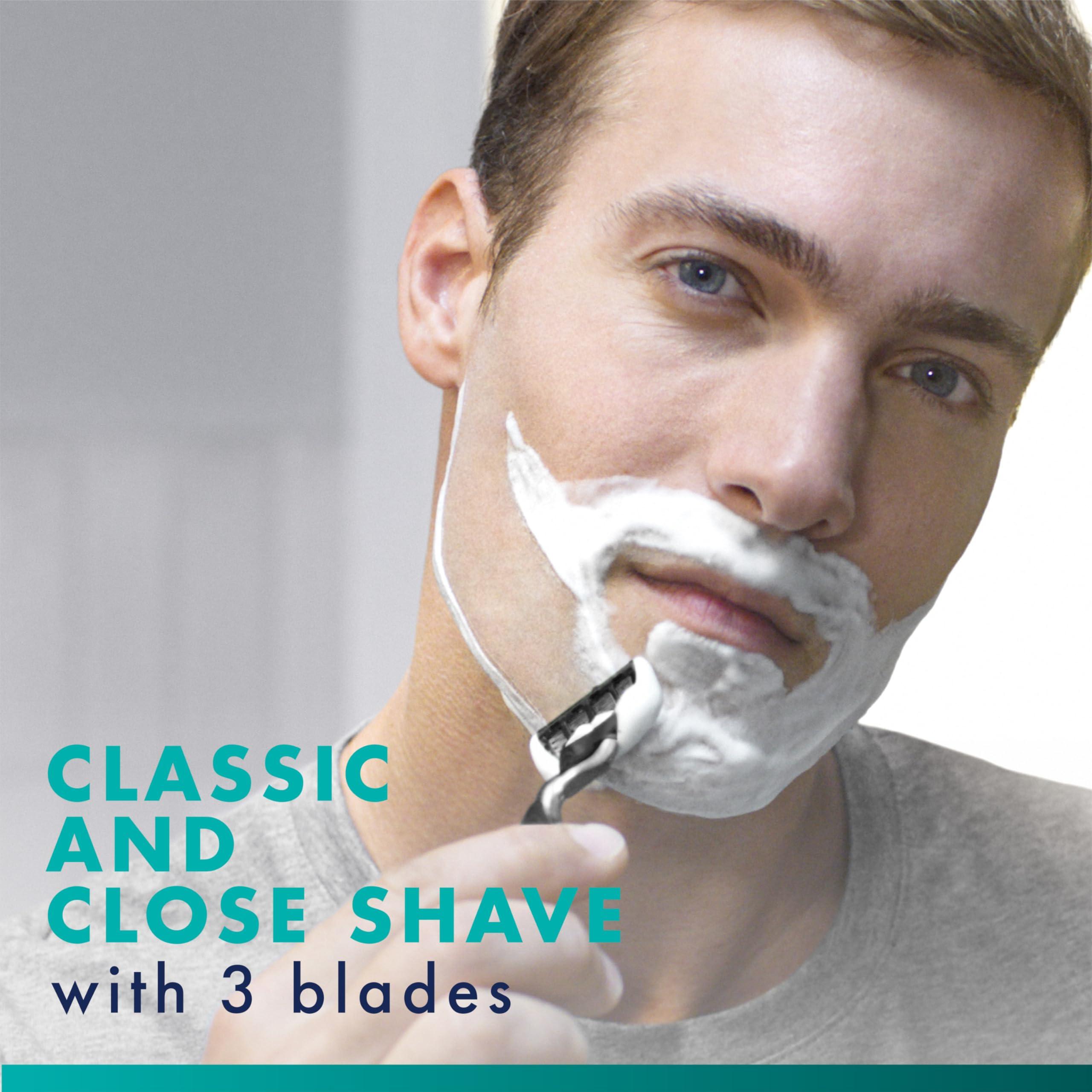 Gillette Mach3 Shaving Razor for Men, 1 Gillette 3-Blade Handle for Men’s Grooming, 10 Razor Blade Refills, Lubrication Strip - Image 2