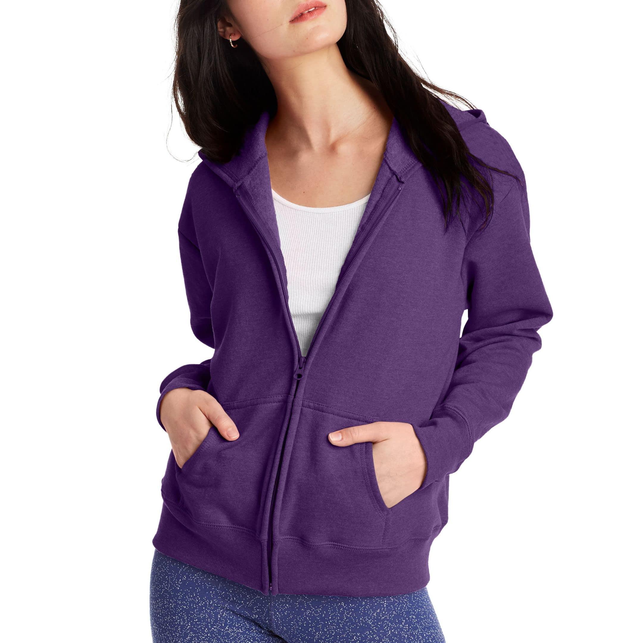 Hanes Women's Hoodie, Ecosmart Fleece Full-zip Hoodie, Zip-up Hooded Sweatshirt