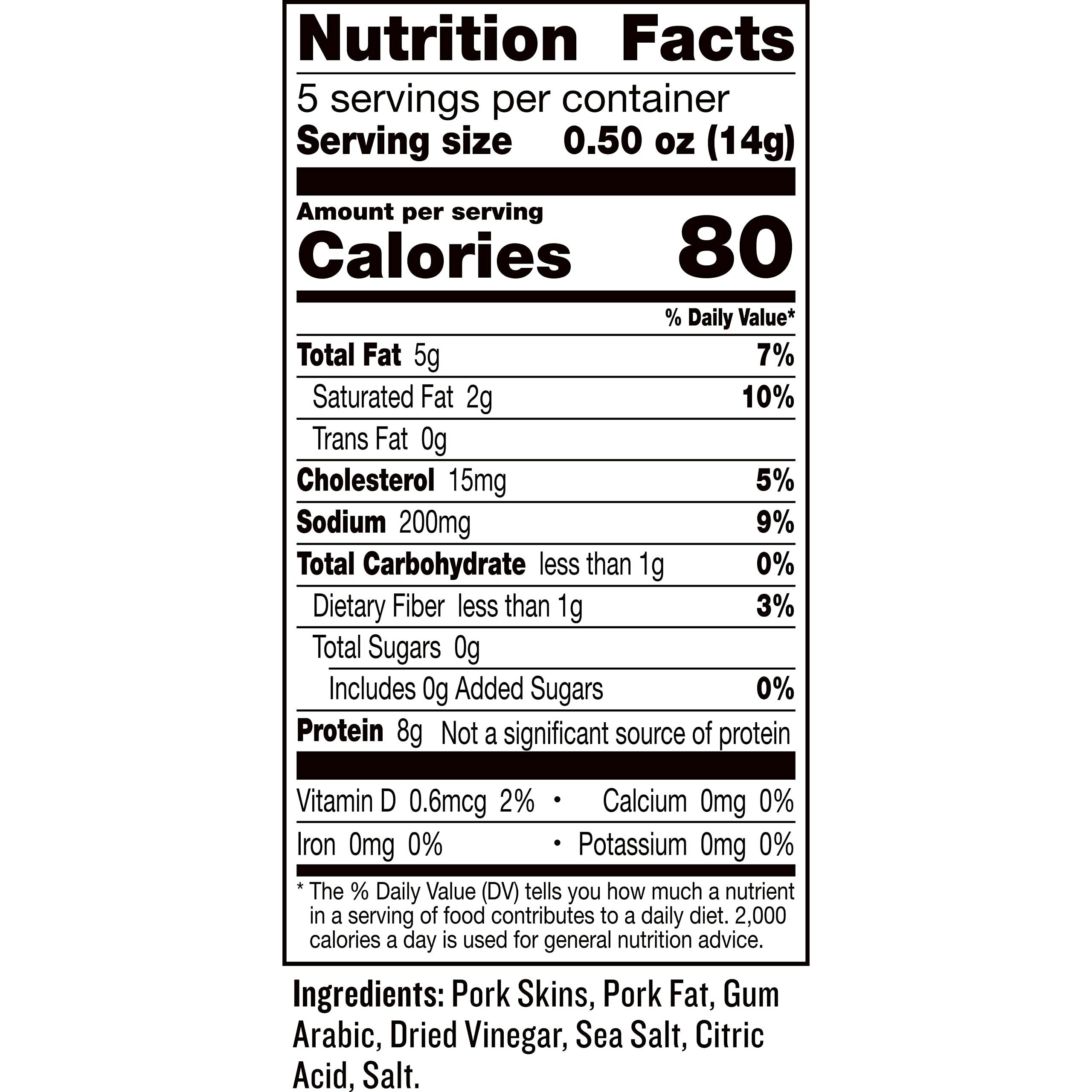 EPIC Sea Salt + Vinegar Oven Baked Pork Rinds, Keto Friendly, 2.5 oz - Image 2