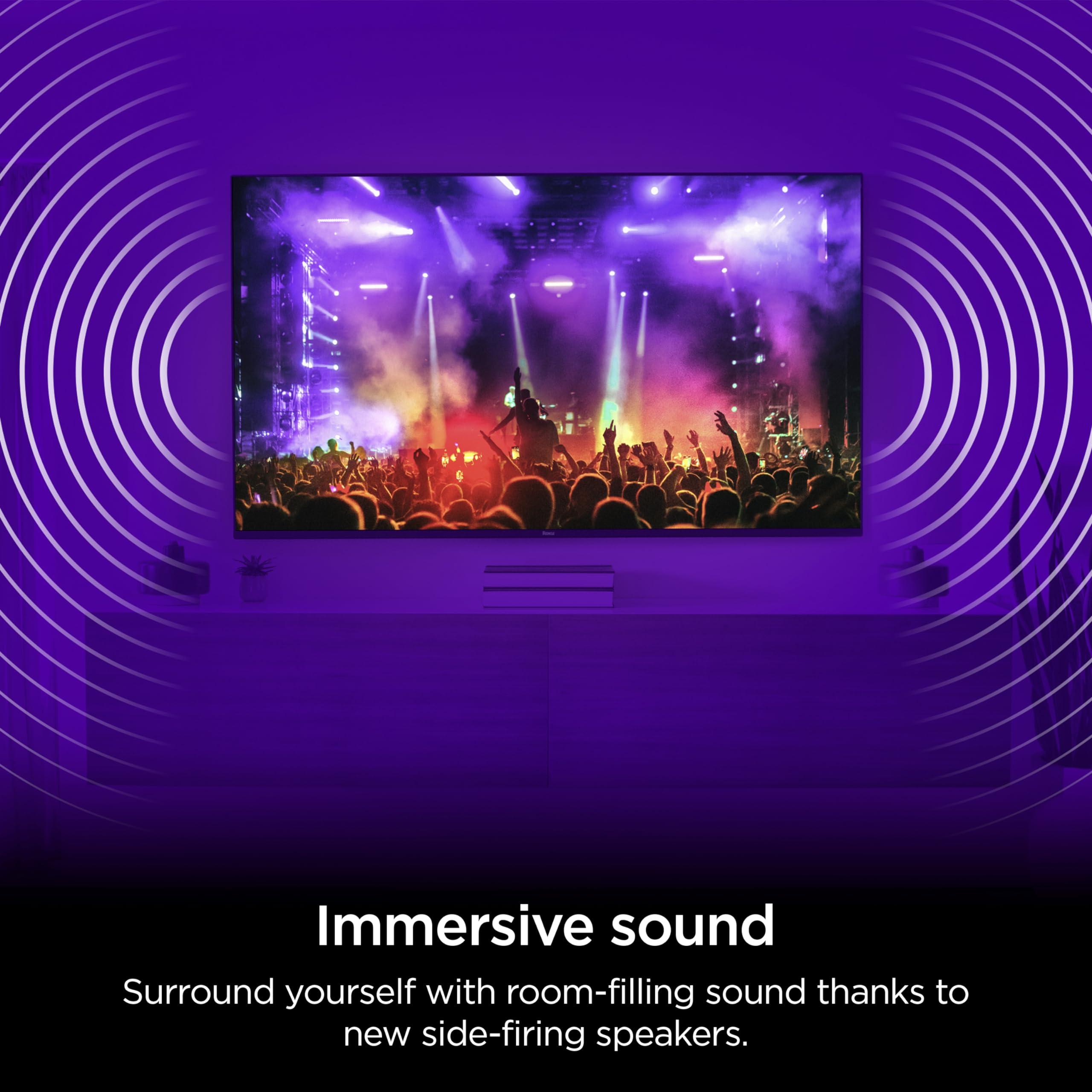 Roku Smart TV – 55-Inch Pro Series 4K QLED RokuTV with Backlit Roku Voice Remote Pro, Dolby Vision IQ, 120Hz Refresh Rate – Live Local News, Sports, Gaming - Image 8