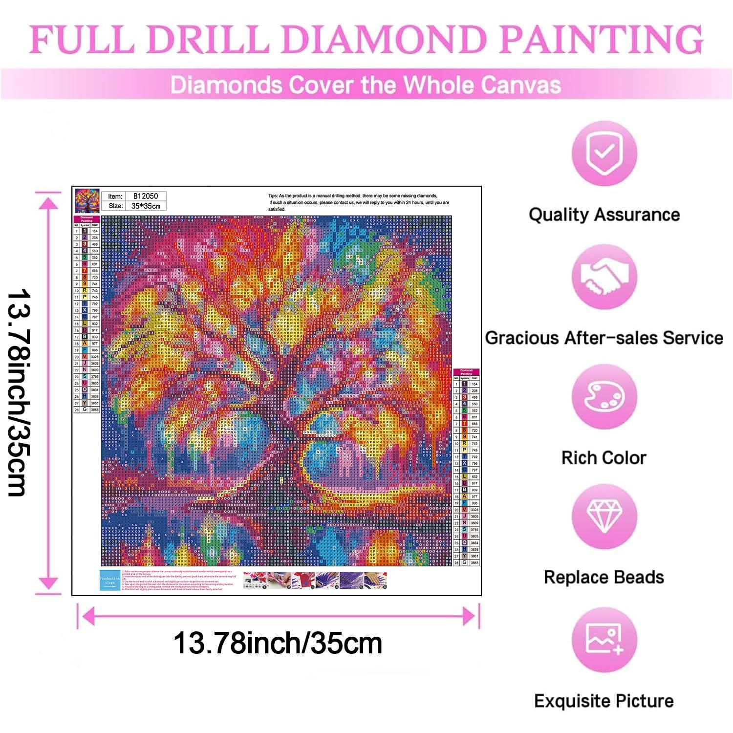DIYCYCY Tree of Life Diamond Painting Kits for Adults,Full Drill Diamond Art Kits for Beginners,Round 5D DIY Diamond Dots Paintings, Diamonds Pictures Gem Art and Crafts Home Decor 13.78x13.78 inch - Image 4