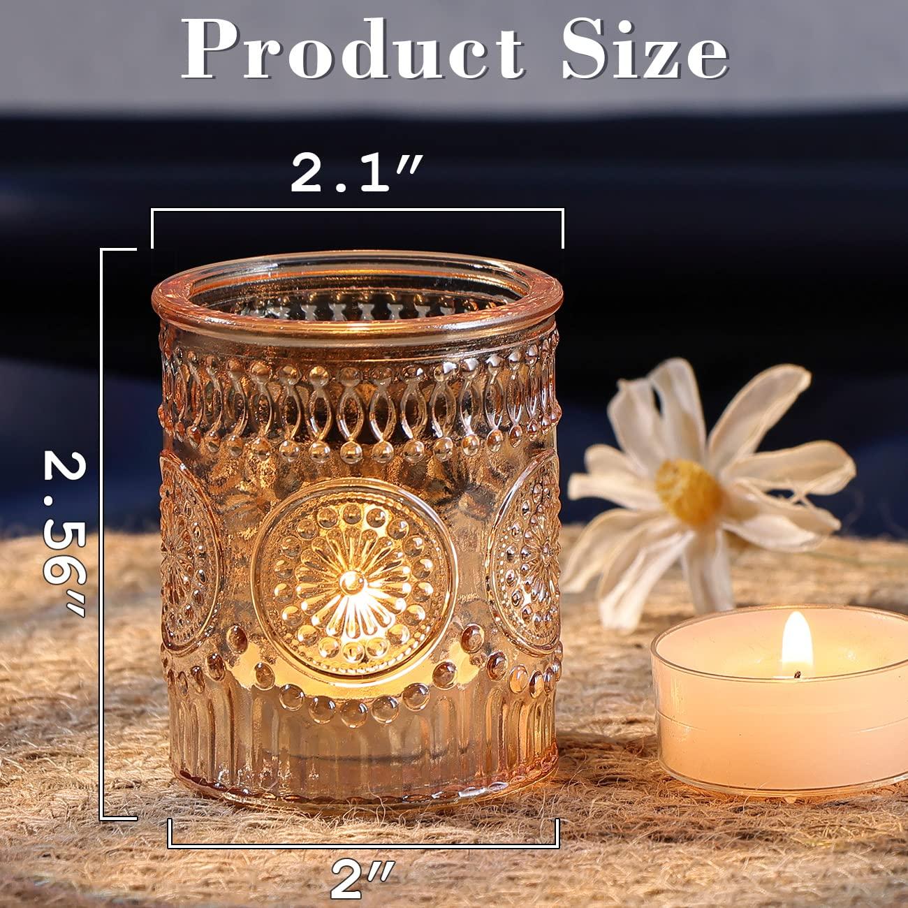 DARJEN Gold Votive Candle Holders Set of 36- Glass Candle Holders Bulk for Table Centerpiece, Tea Lights Candle Holders for Wedding Shower, Party, Home Decor - Image 3
