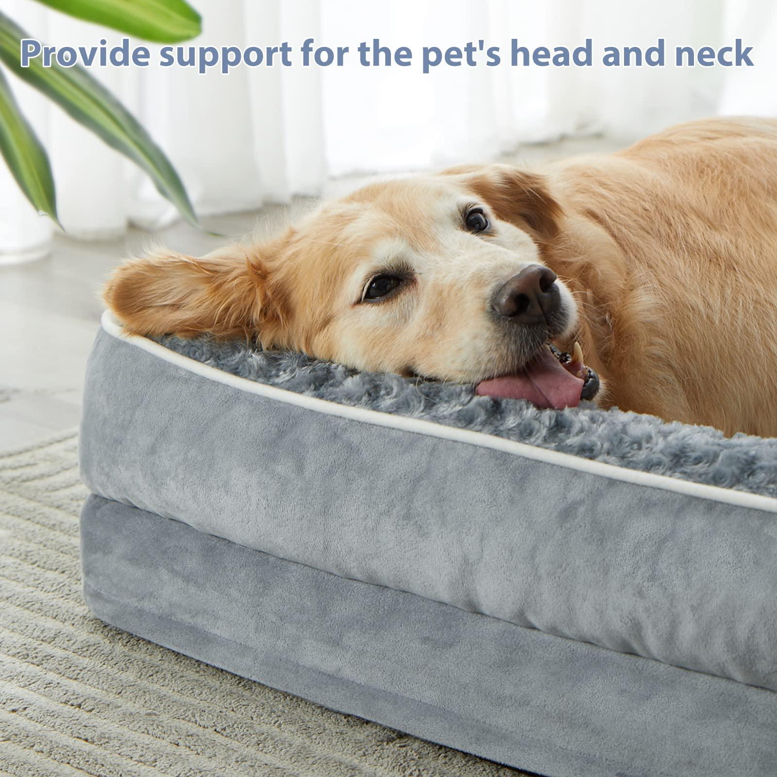 BFPETHOME Orthopedic Dog Bed for Extra Large Dogs-Big Waterproof Sofa Dog Bed with Removable Washable Cover, Large Pet Bed with Waterproof Lining and Nonskid Bottom,Pet Bed for Large Dogs - Image 2