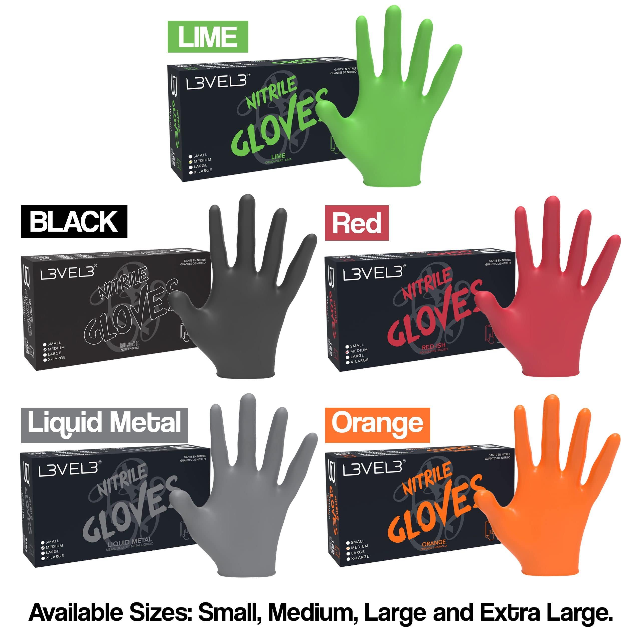 L3 Level 3 Nitrile Gloves - Professional Heavy Duty Disposable Gloves - Latex Free - Fits Snug - Box of 100 - Image 6