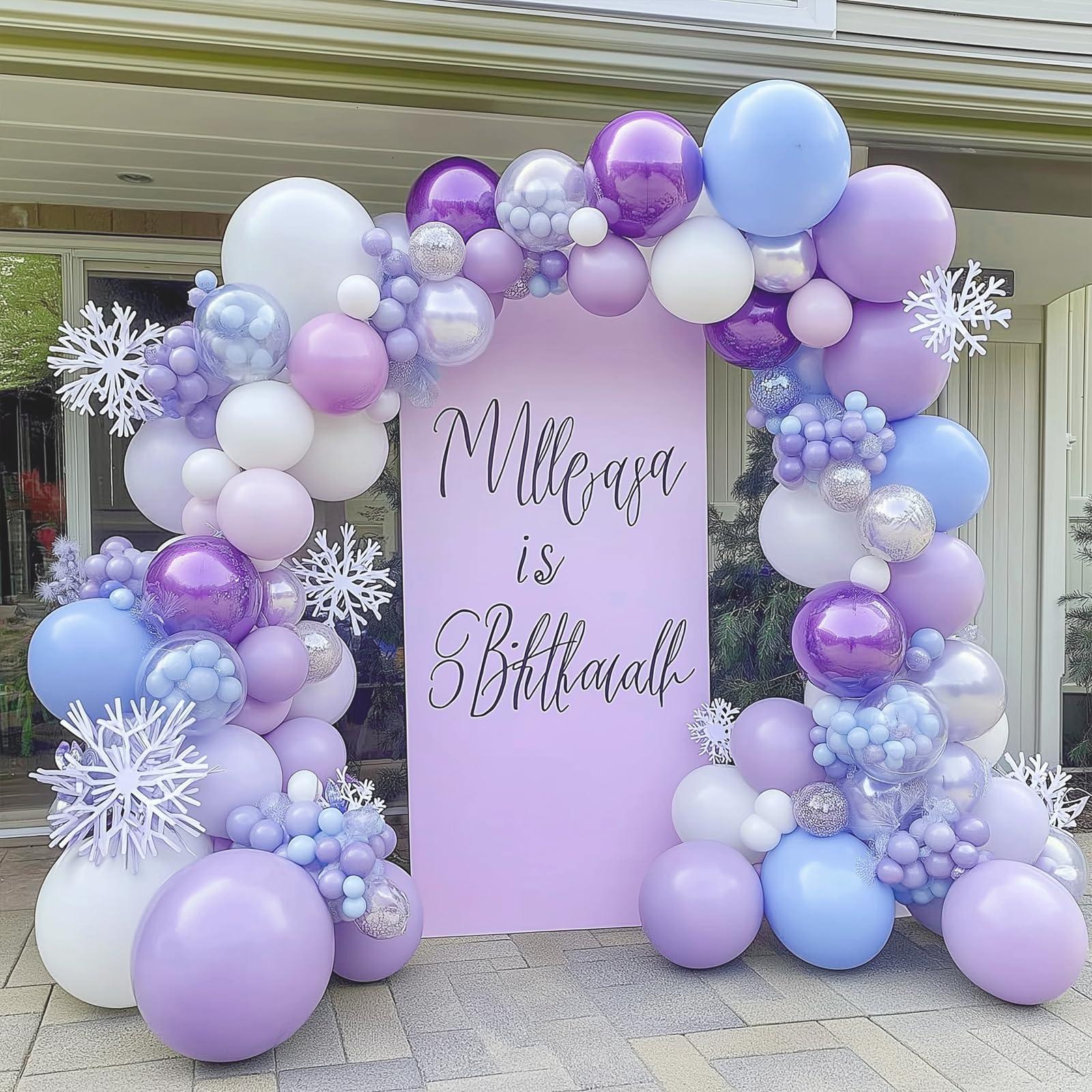 RUBFAC 135pcs Pastel Purple Lavender Balloons Different Sizes 18 12 10 5 Inch for Garland Arch, Latex Light Purple Balloon for Birthday Party Baby Shower Gender Reveal Wedding Decorations - Image 6