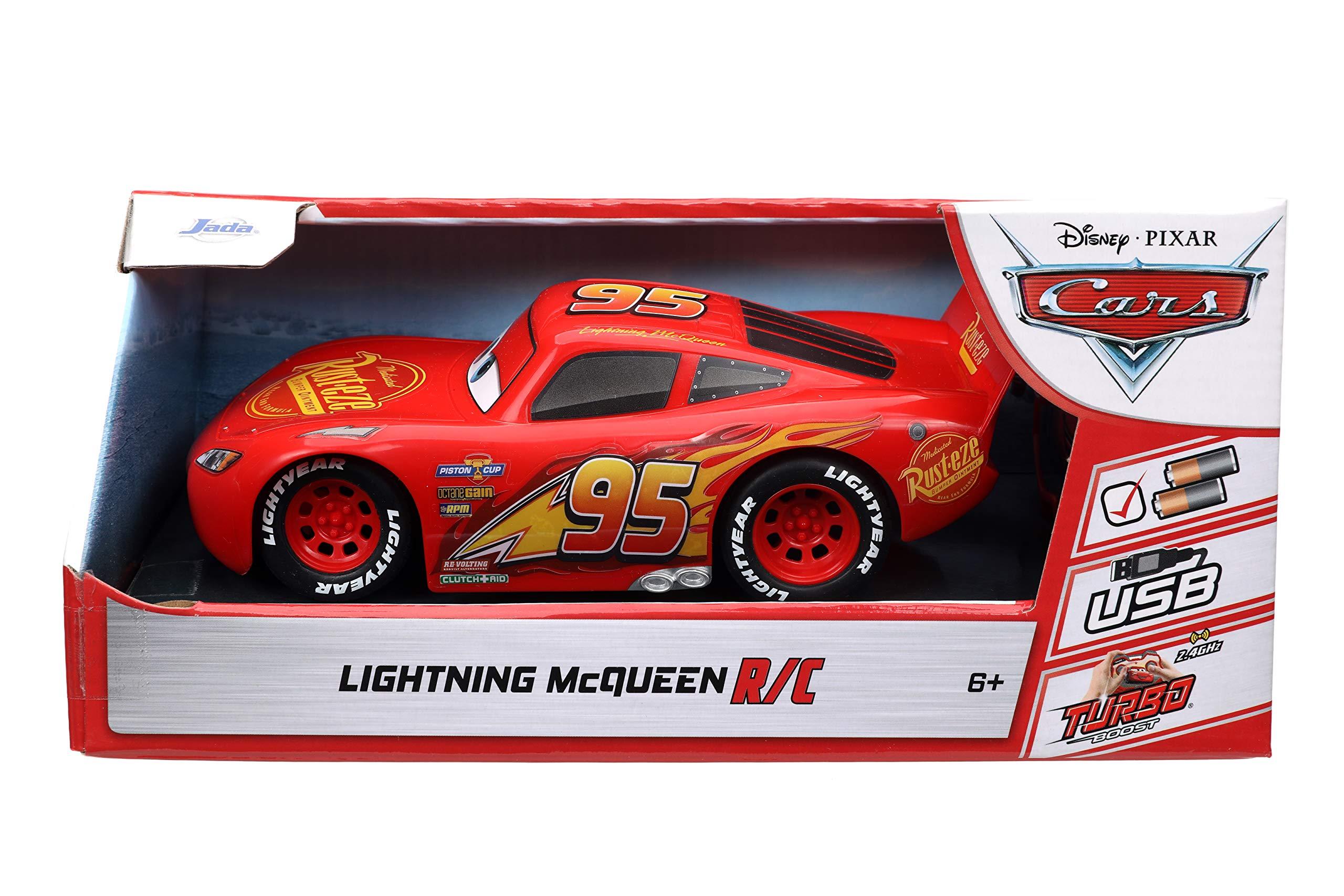 Jada Toys Pixar Cars 1:24 Lightning McQueen RC Remote Control Car 2.4 GHz Red Toys for Kids - Image 8