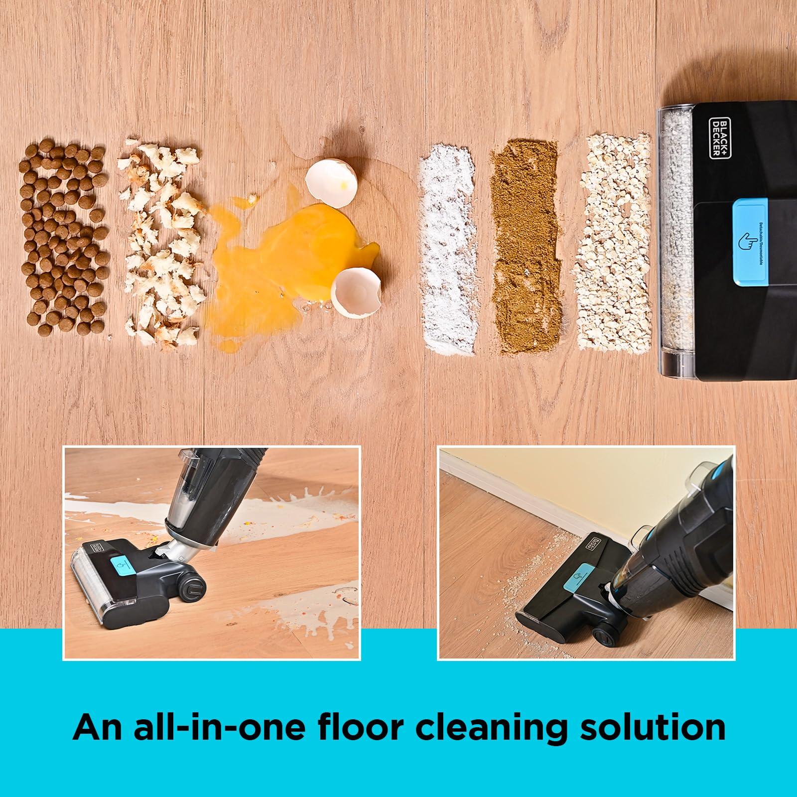 BLACK+DECKER Cordless Wet Dry Vacuum Cleaner and Mop, Vacuum & Wash Duo with Self-Cleaning, Edge Cleaning and Digital Display, Space-Saving Design, One-Step All in One for Hard Floors & Area Rugs - Image 2