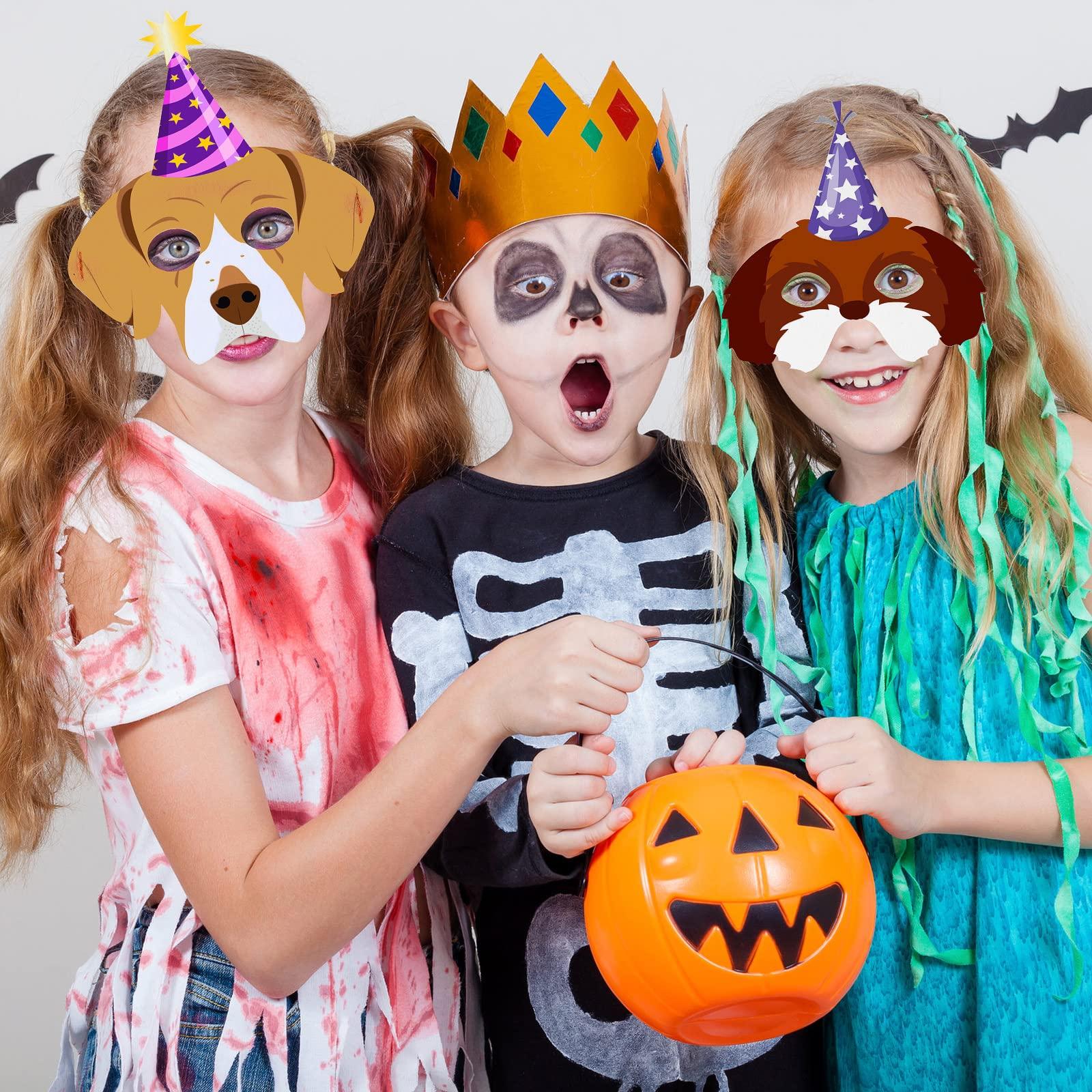SEEWEY 24 Pcs Dog Puppy Party Favor Masks for Kids Puppy Themed Birthday Party Decoration Funny Soft Felt Dog Masks Pet Birthday Animal Costume Cosplay Supplies, 12 Styles - Image 6