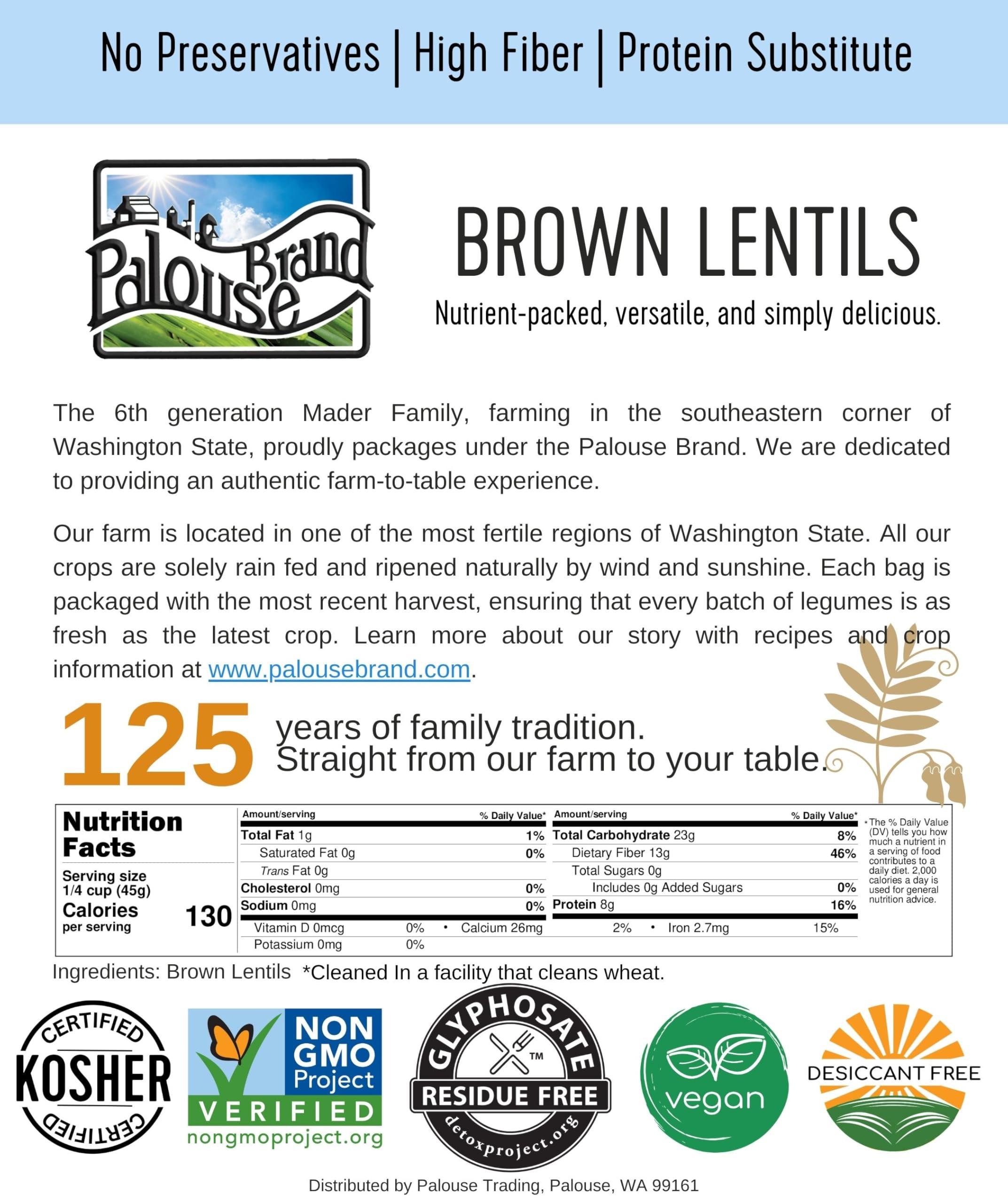 Certified Glyphosate Residue Free Brown Lentils | 25 LBS | Bulk | Desiccant Free | Sproutable | Non-GMO Project Verified | Kosher - Image 5