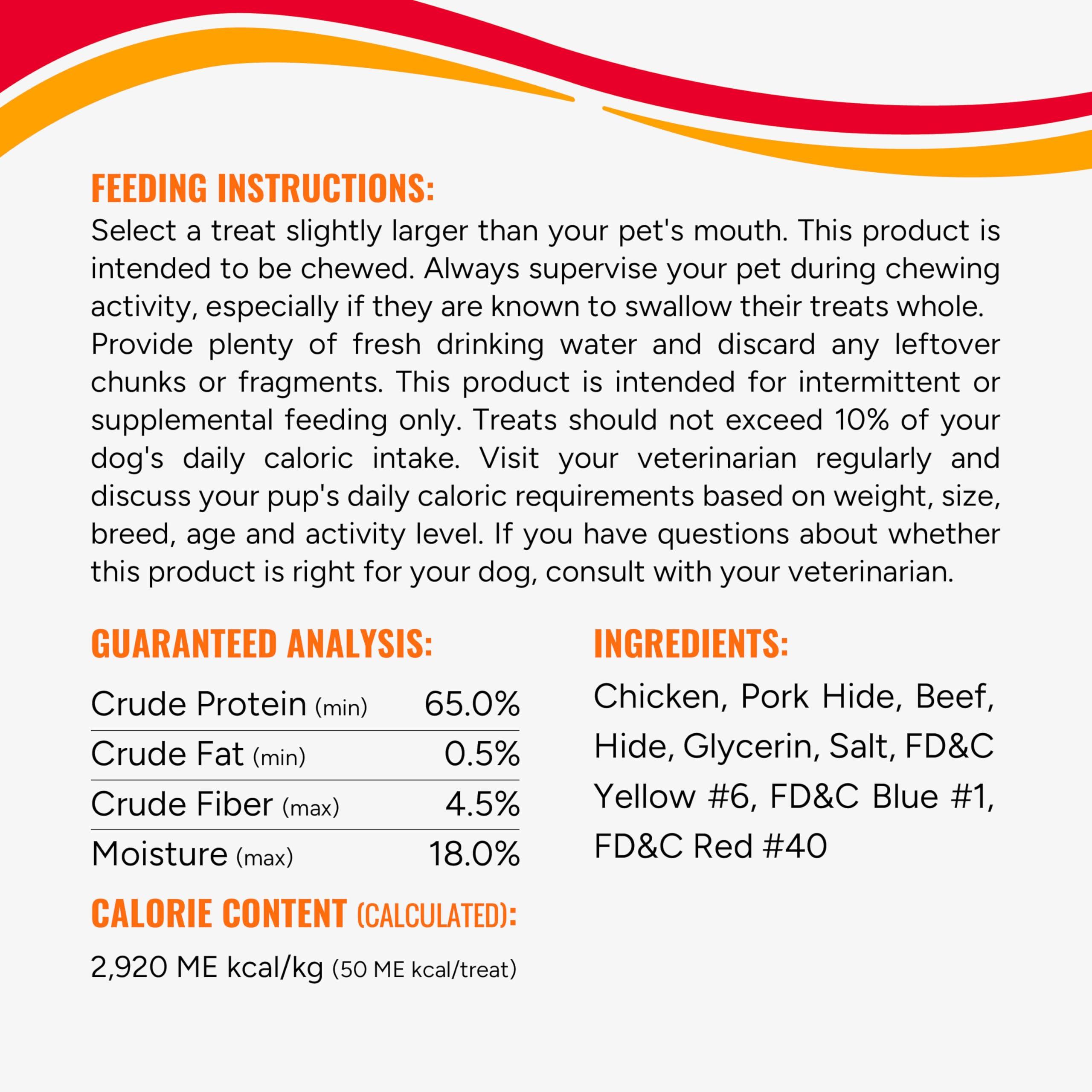 Good ‘n’ Fun Triple Flavor Wings Chews for All Dogs, 12 Ounces, Treat Your Dog to Long-Lasting Chews Made with Chicken, Pork Hide and Beef Hide - Image 4