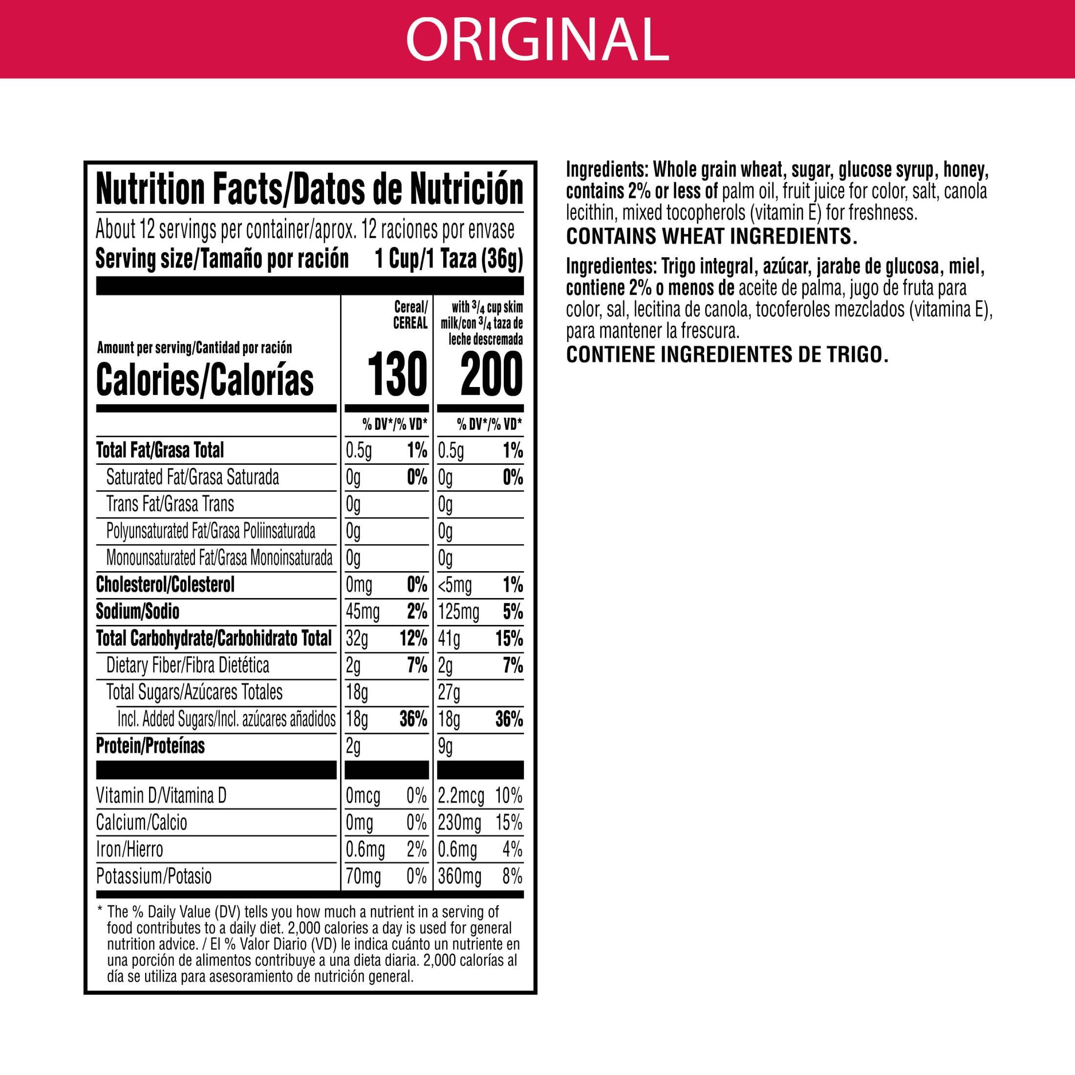 Honey Smacks Breakfast Cereal, Made with Whole Grain, Kids Snacks, Large Size, Original, 15.3oz Box (1 Box) - Image 2