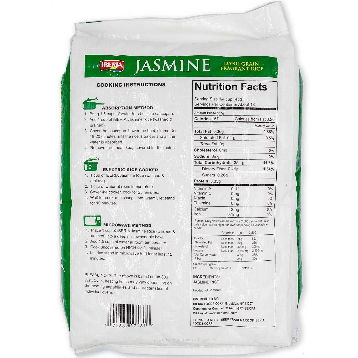 Iberia Jasmine Long Grain Fragrant Rice, 18 Pound - Image 2