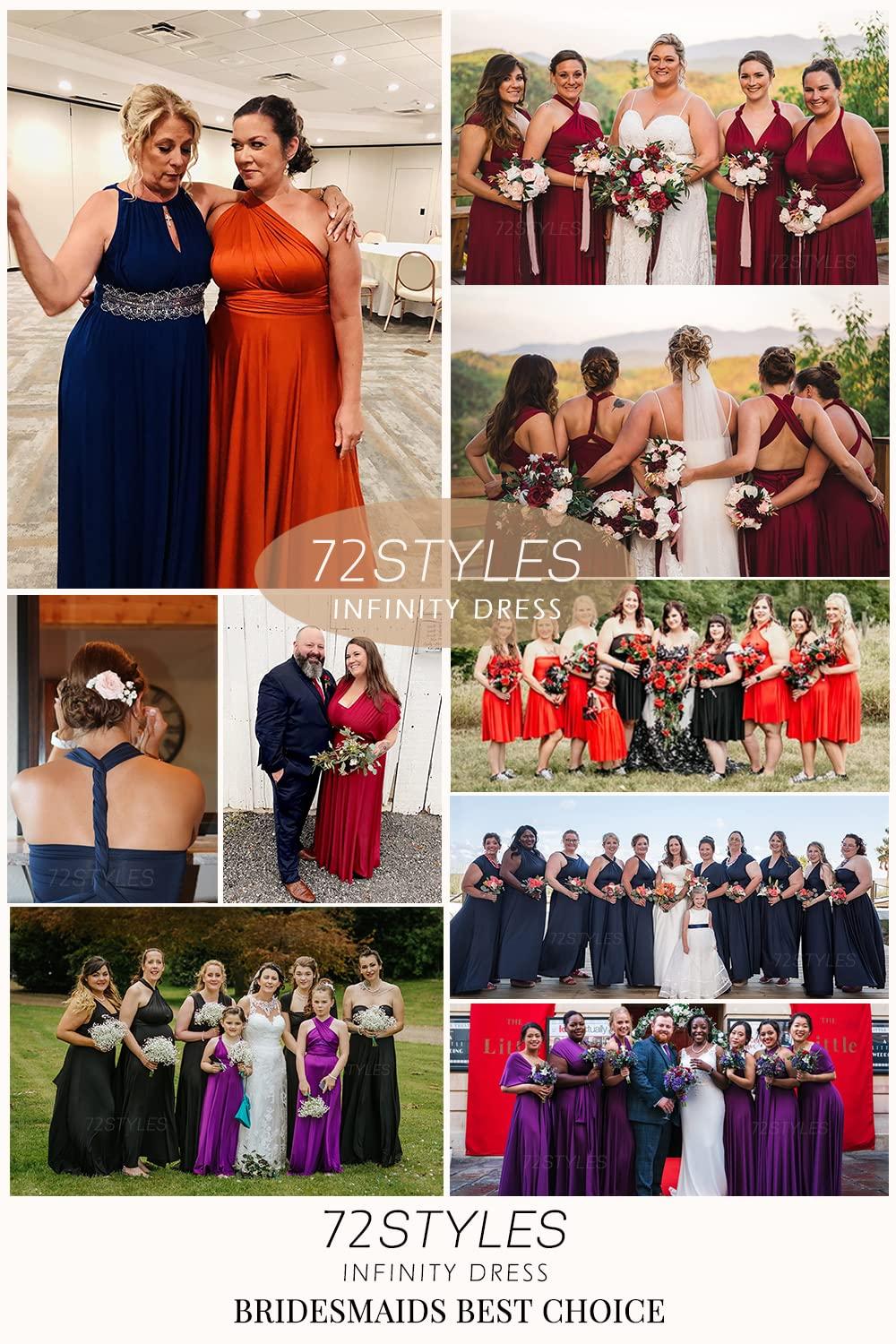 72styles Infinity Dress with Bandeau, Convertible Bridesmaid Dress, Long, Plus Size, Multi-Way Dress, Twist Wrap Dress - Image 4