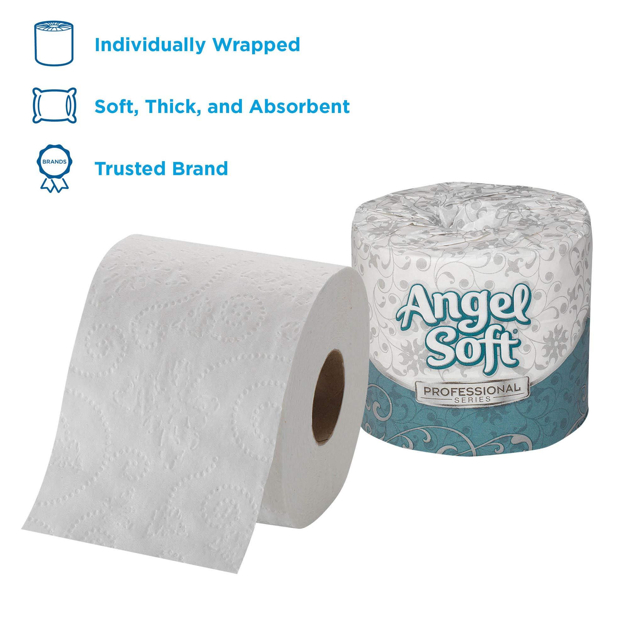 Angel Soft Professional Series Premium Embossed Toilet Paper by GP PRO Bathroom Tissue, 450 Count (Pack of 40), White - Image 4