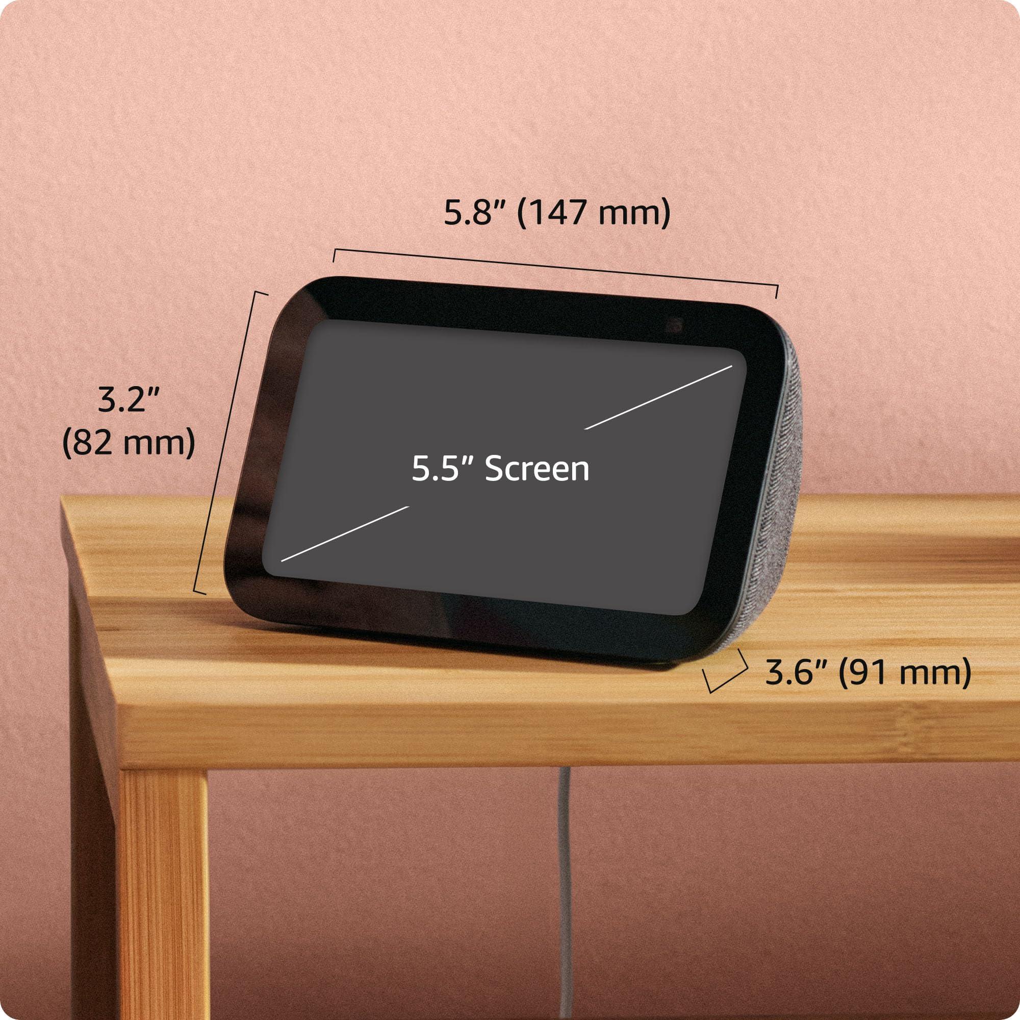 Amazon Echo Show 5 (newest model), Smart display with 2x the bass and clearer sound, Charcoal - Image 2
