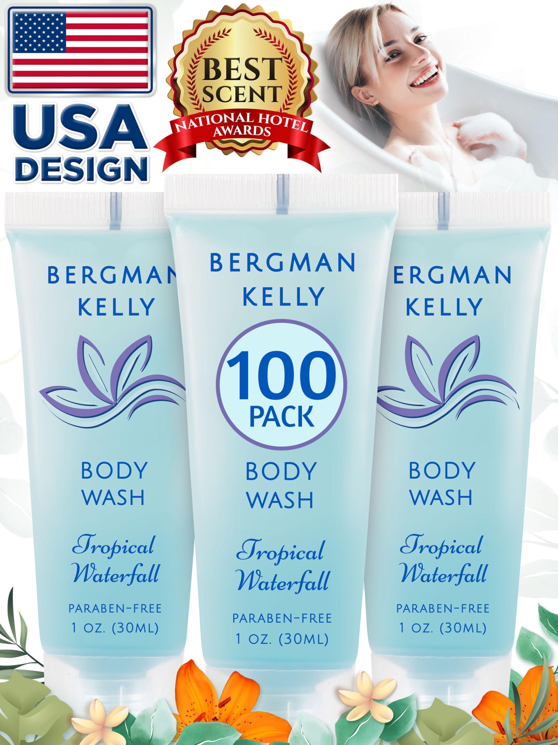 BERGMAN KELLY Travel Size Body Wash (1 fl oz, 100 PK, Tropical Waterfall), Delight Your Guests with an Invigorating and Refreshing Hotel Body Wash, Mini and Small Size Guest Hotel Toiletries in Bulk - Image 8