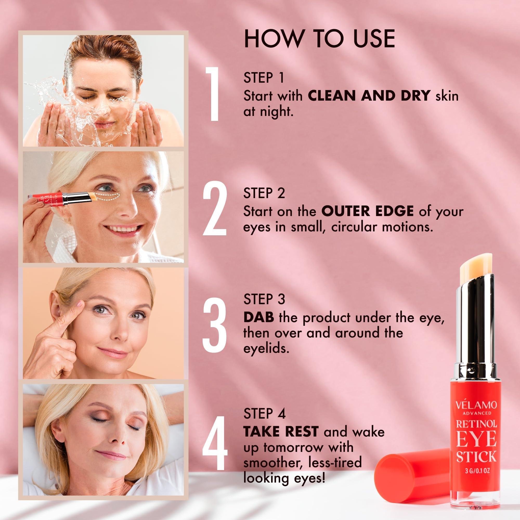 Retinol Eye Stick, Retinol Eye Cream, Retinol Cream, Retinol Face Cream, Under Eye Cream Anti Aging, Eye Cream, Brightening Eye Balm Reduces Fine Lines and Dark Circles, Visible Results in 3-4 Weeks - Image 6
