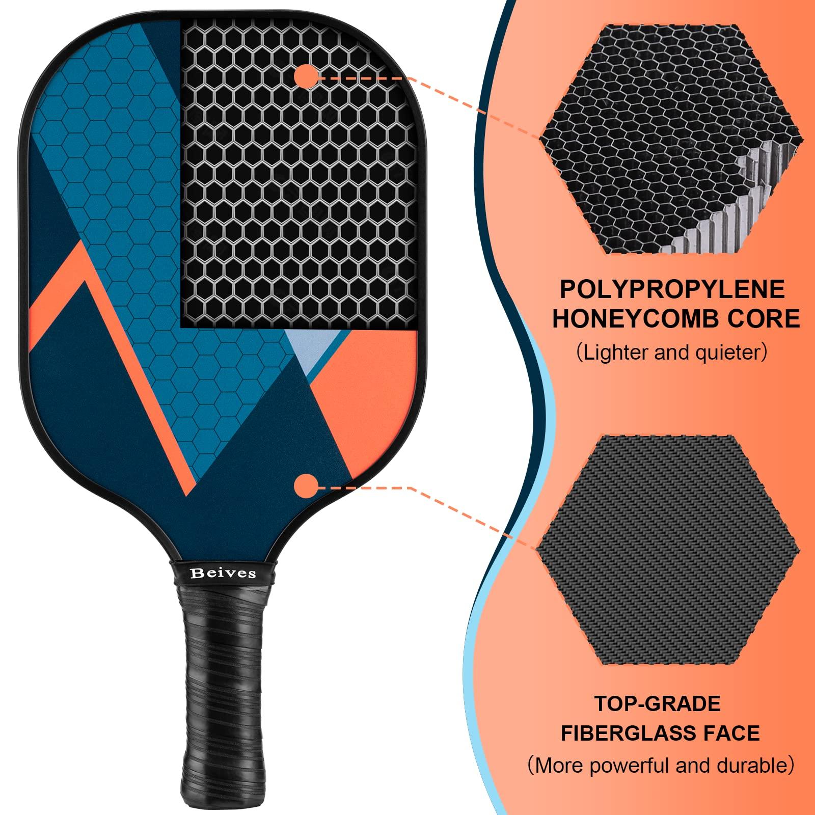 Pickleball Paddles, USAPA Standard Fiberglass Surface Pickleball Paddles Set of 2 or 4 Rackets, Pickleball Set with 4 Pickleball Balls &1 Pickleball Bag, Pickle Ball Paddle Set for Men, Women - Image 2