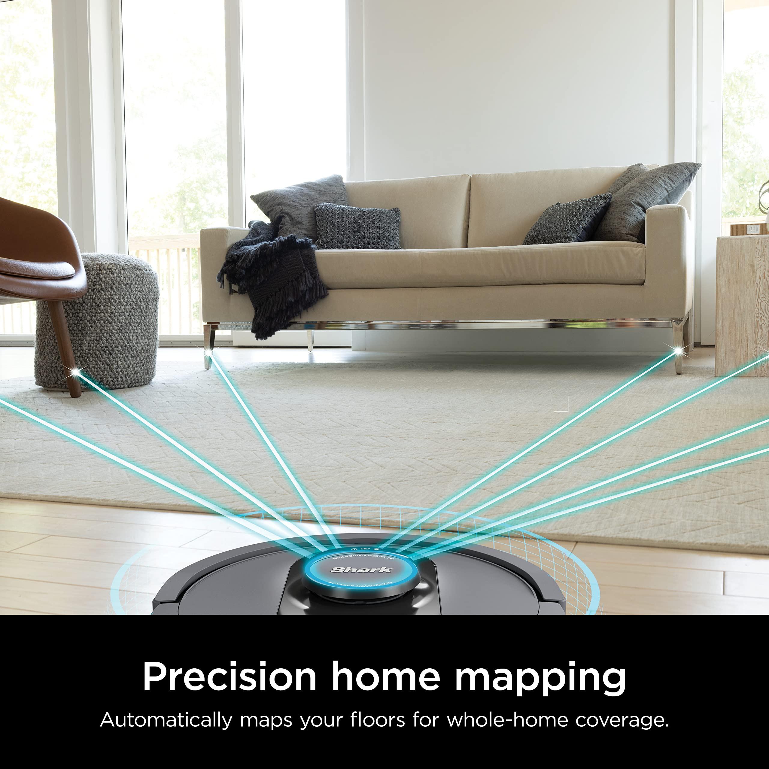 Shark AV2501S AI Ultra Robot Vacuum, with Matrix Clean, Home Mapping, 30-Day Capacity HEPA Bagless Self Empty Base, Perfect for Pet Hair, Wifi, Dark Grey - Image 6