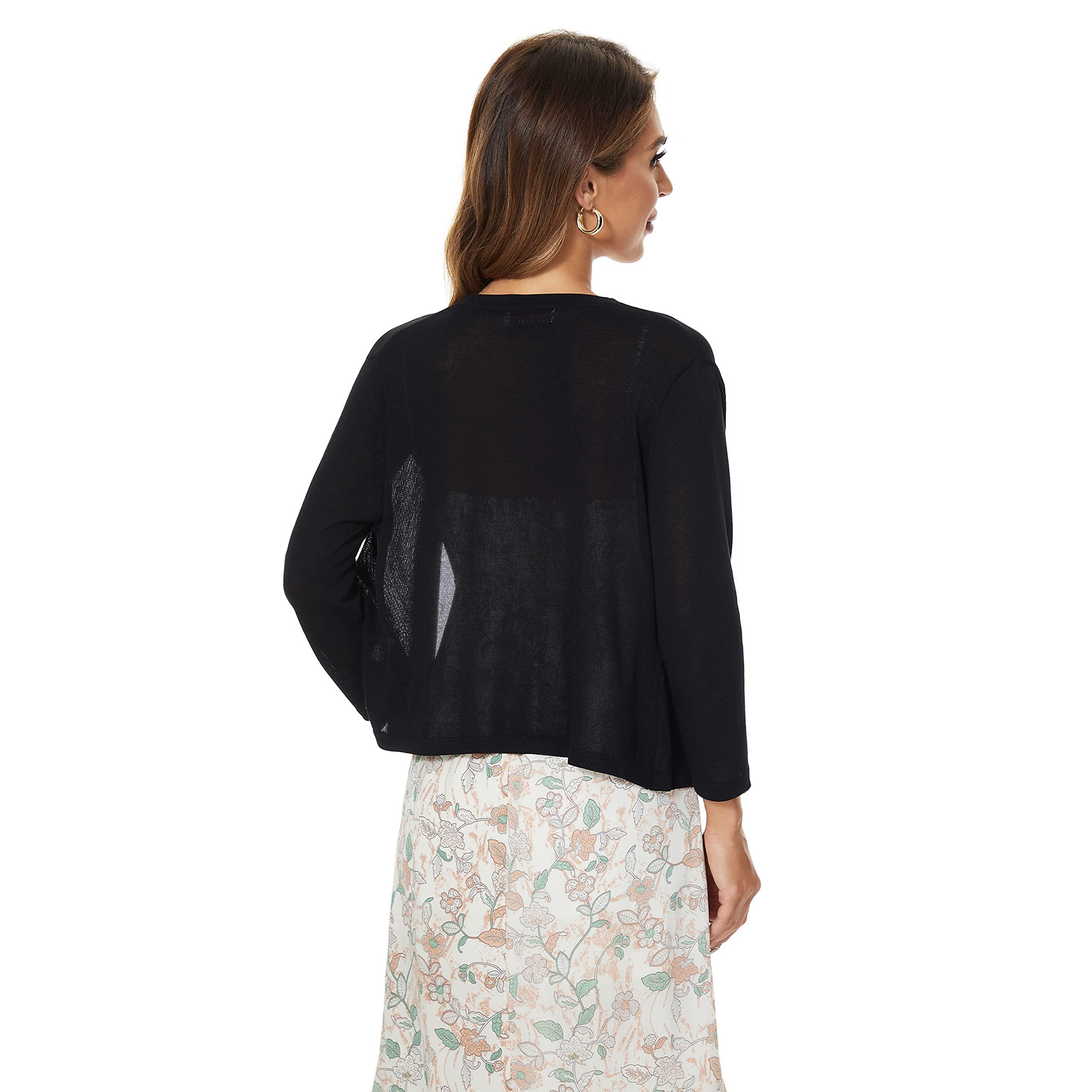 Satuun Women's 3/4 Sleeve Bolero Shrugs Lightweight Open Front Cropped Cardigan Sweaters - Image 3