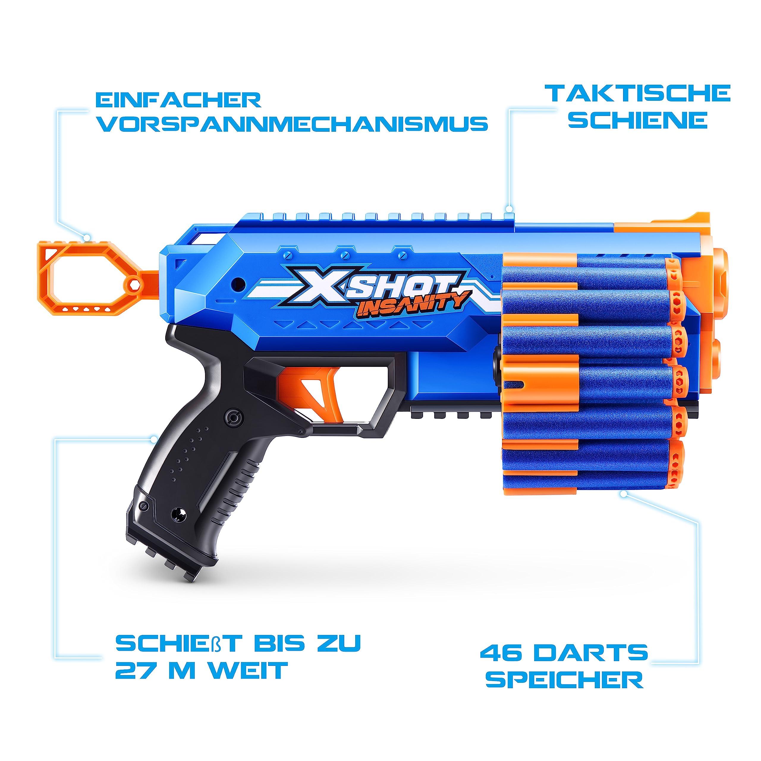 XSHOT Insanity Manic Blaster Dual Pack by ZURU with 48 Darts, Air Pocket Technology Darts and Dart Storage, Outdoor Toy for Boys and Girls, Teens and Adults - Image 4