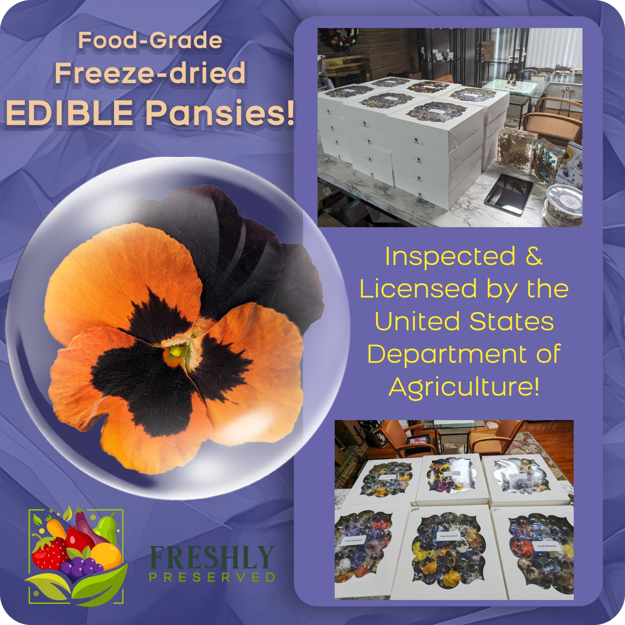 Pansy Edible Flowers for Cocktails & Desserts - 20 USA-Grown Freeze-Dried Flowers for Drink Garnish - Edible Dried Flowers (0.2 oz) - Image 5